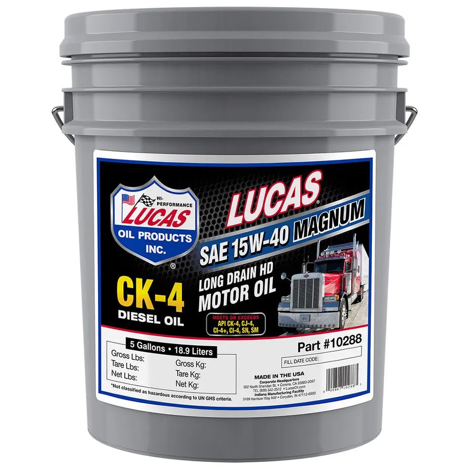 Lucas Oil SAE 15W - 40 Magnum CK - 4 Diesel Oil - 1 Gal, 5 Gal, or 55 Gal Drum - WCUniforms