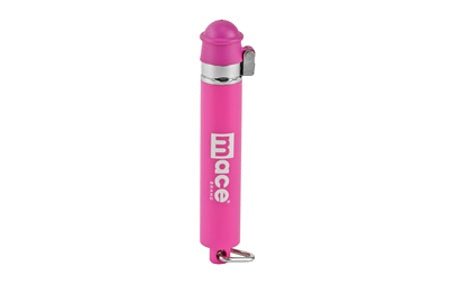 MACE Mini Model Pepper Spray in pink, compact design for easy carry on keychain, maximum strength 10% OC pepper formula.