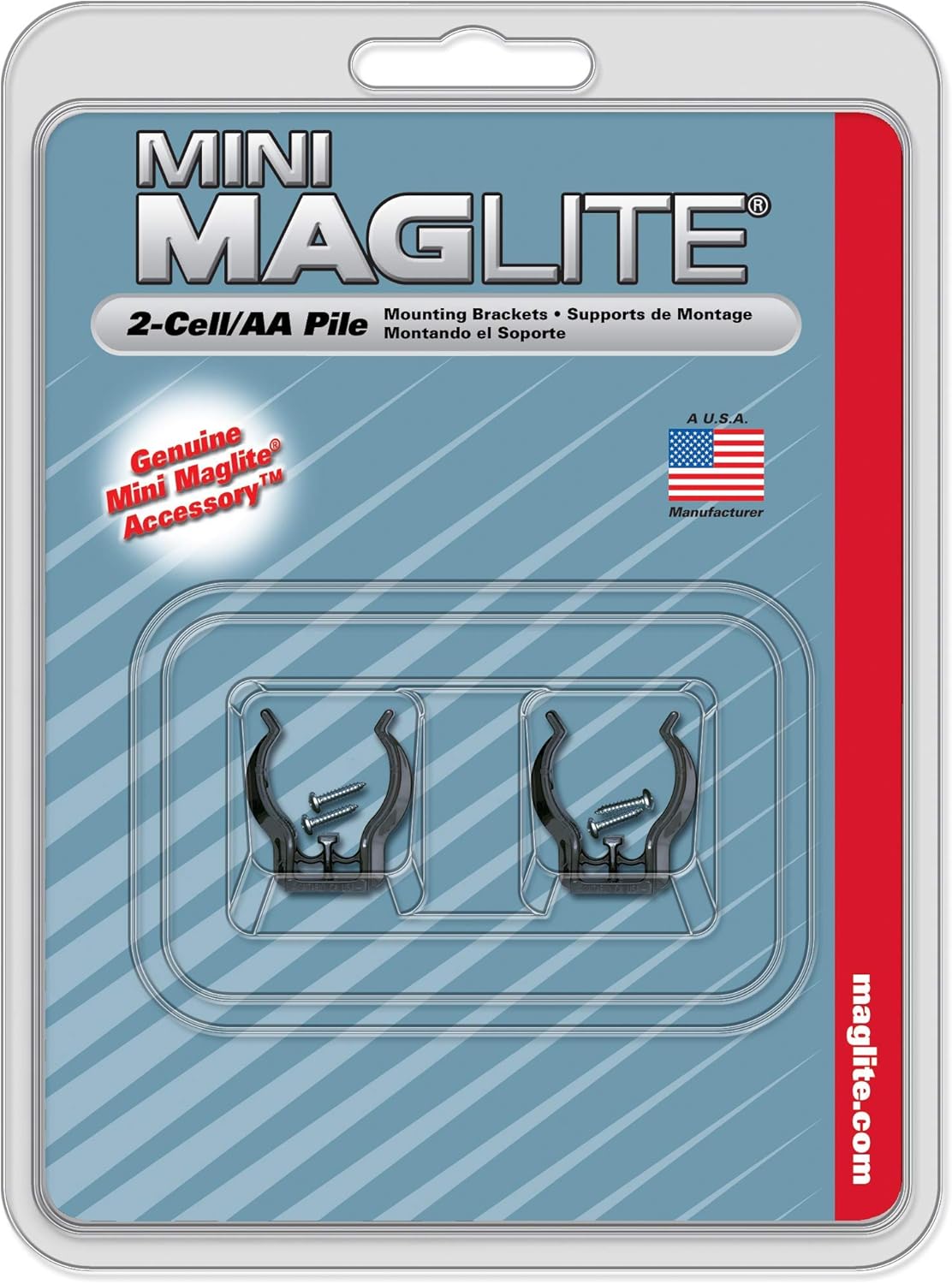 Maglite AA Mounting Brackets 2 Package AM2A496 - WCUniforms