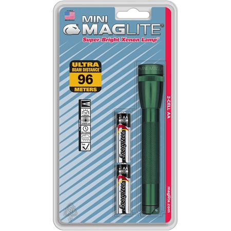 Maglite Mini Mag 2 AA Xenon Flashlight M2A, USA Made, IPX4 - WCUniforms
