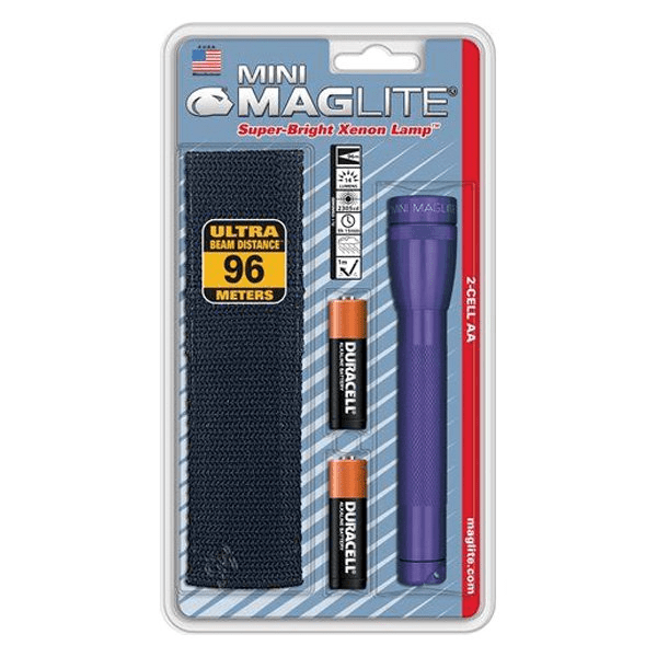 Maglite Mini Mag 2 AA Xenon Flashlight M2A, USA Made, IPX4 - WCUniforms