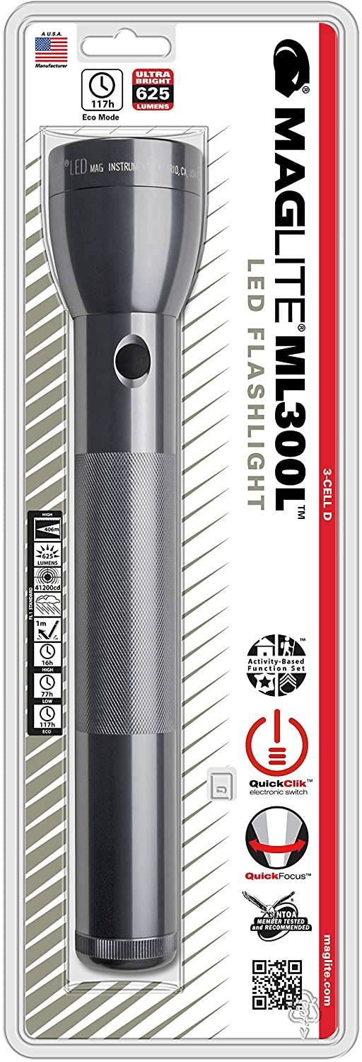 Maglite ML300L 3 D-Cell LED Flashlight ML300L-S3015 - WCUniforms