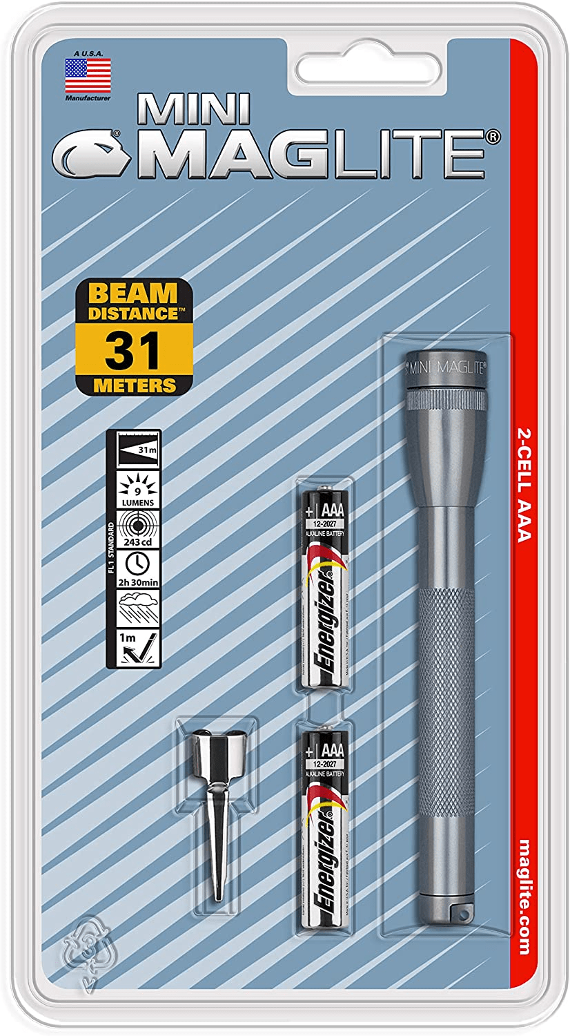 Maglite SP22 Mini Maglite 2 AAA-Cell Flashlight w/ Pocket Clip M3A012 - WCUniforms