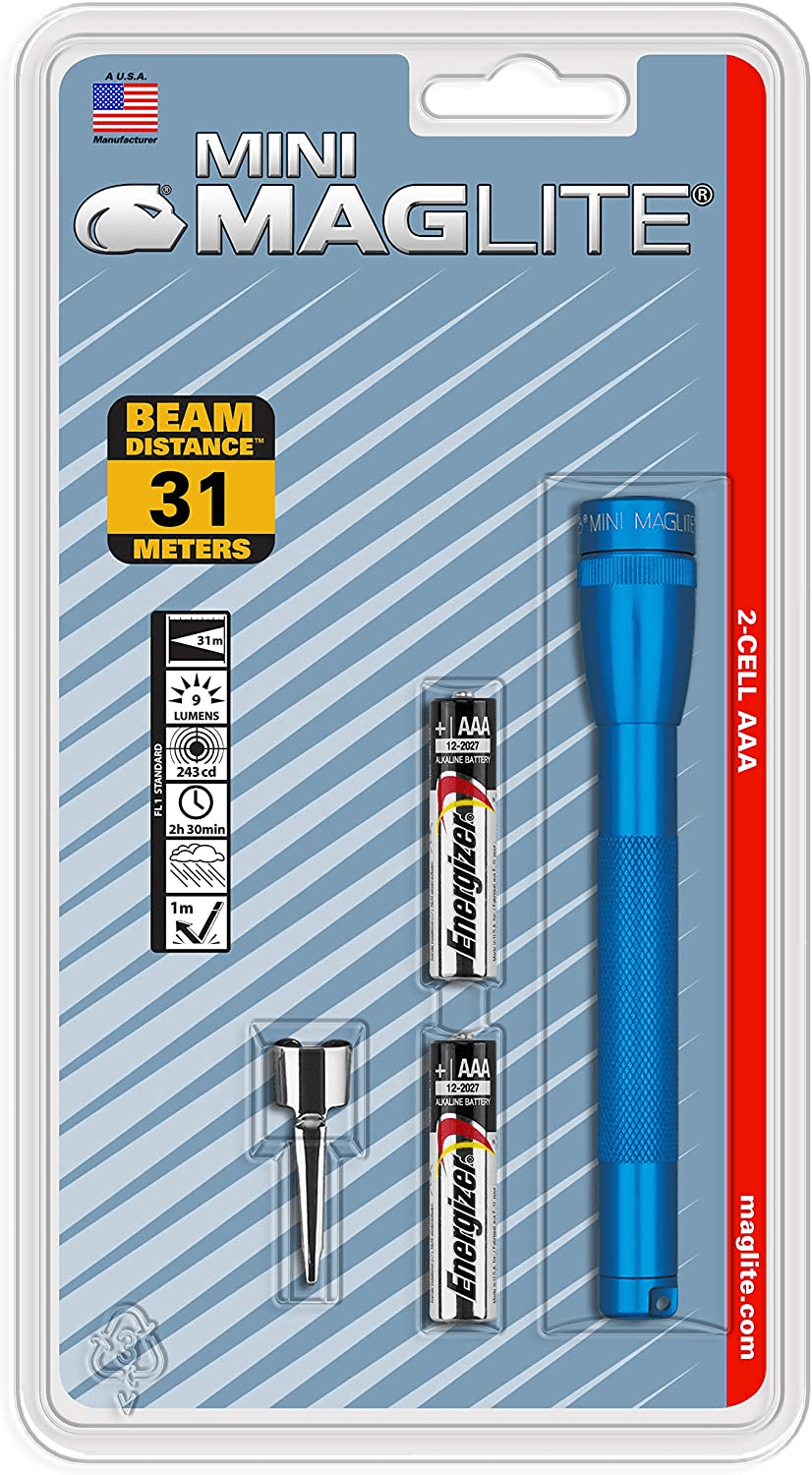 Maglite SP22 Mini Maglite 2 AAA-Cell Flashlight w/ Pocket Clip M3A012 - WCUniforms