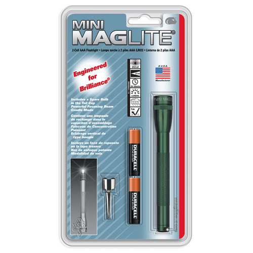 Maglite SP22 Mini Maglite 2 AAA-Cell Flashlight w/ Pocket Clip M3A012 - WCUniforms