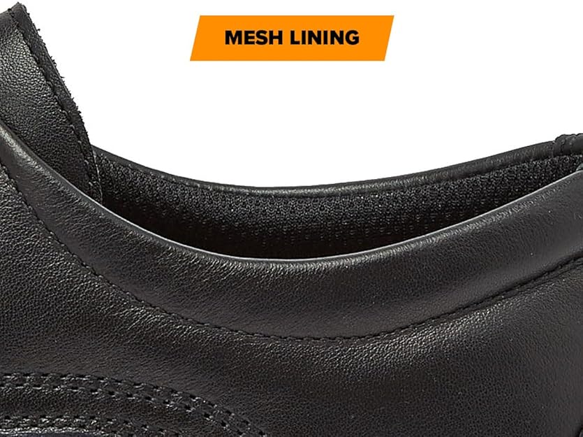 Magnum Active Duty Oxford black work shoe interior showing breathable mesh lining and padded collar