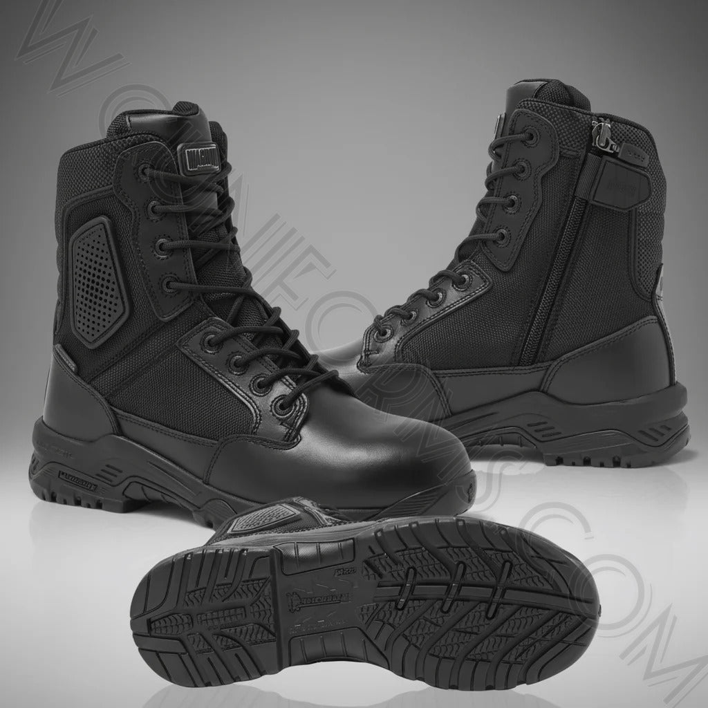Watermarked - Magnum Boots Strike Force 8" Side-Zip Waterproof Boots 30008SZWPBK