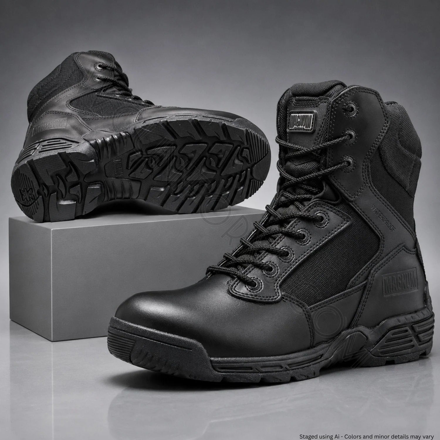 Watermarked - Magnum Stealth Force 8" WP Lace-Up Tactical Duty Boot | CM85015M