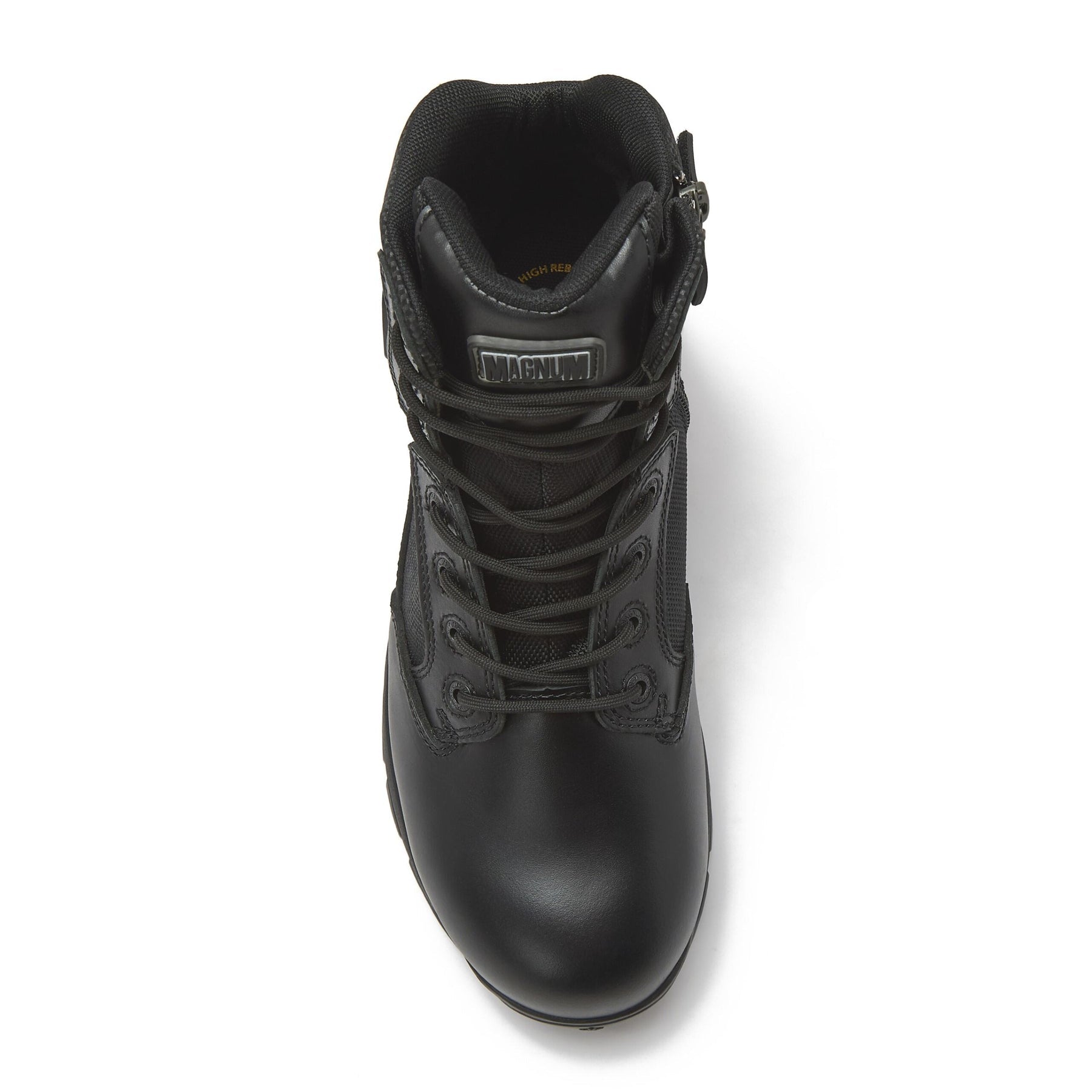 Magnum Strike Force 6 inch waterproof boot in black, alternate angle view