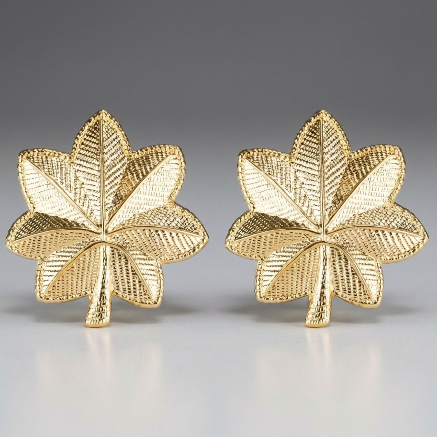 Major Rank Collar Pins - Gold & Silver Oak Leaf (Pair) - WCUniforms