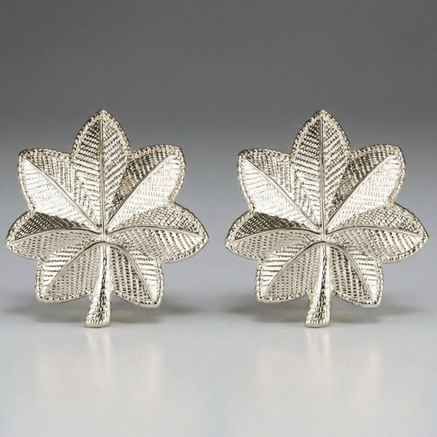 Major Rank Collar Pins - Gold & Silver Oak Leaf (Pair) - WCUniforms