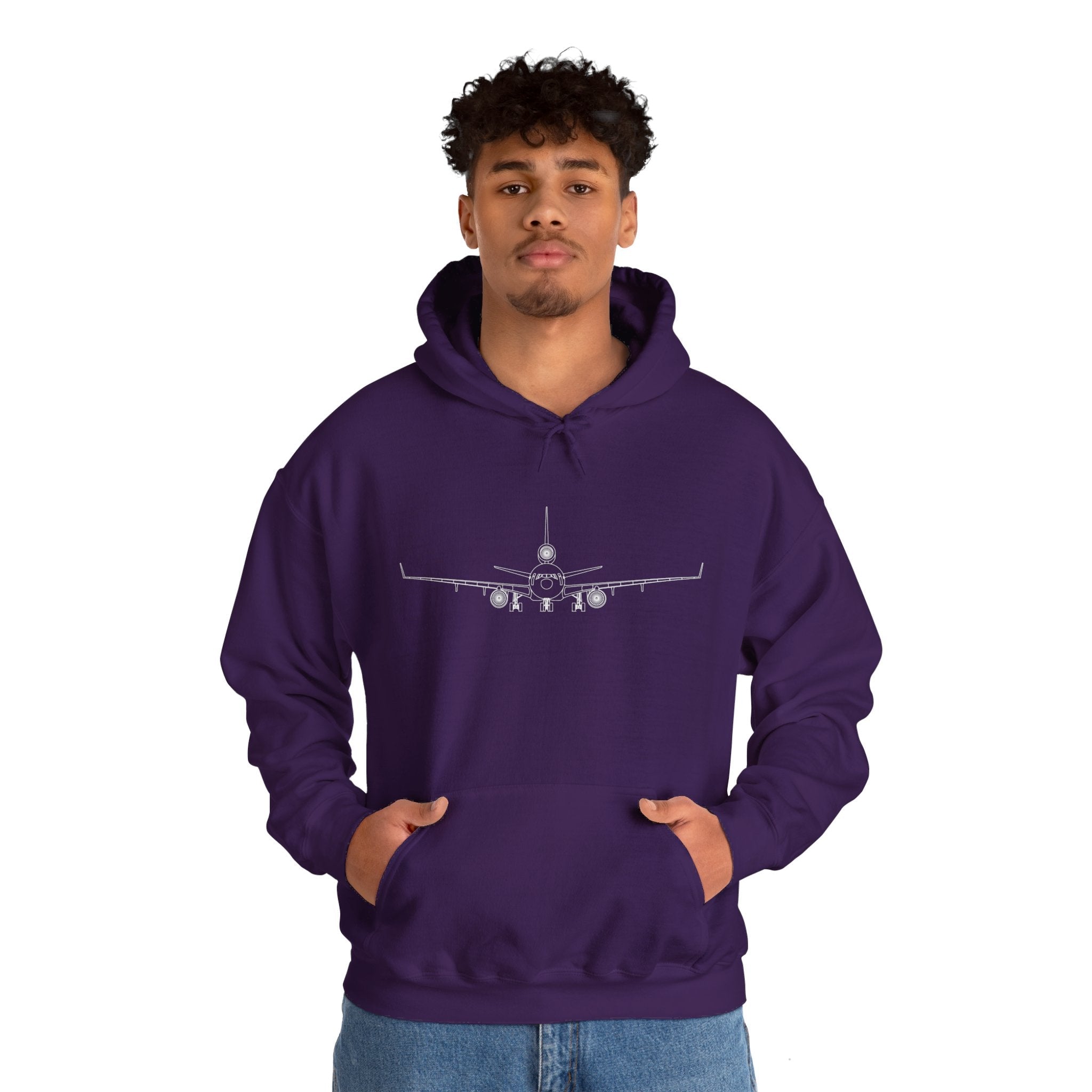 McDonnell Douglas MD-11 Airplane Unisex Heavy Blend™ Hoodie Poly/Cotton - Dark Colors - Hoodie - WCUniforms