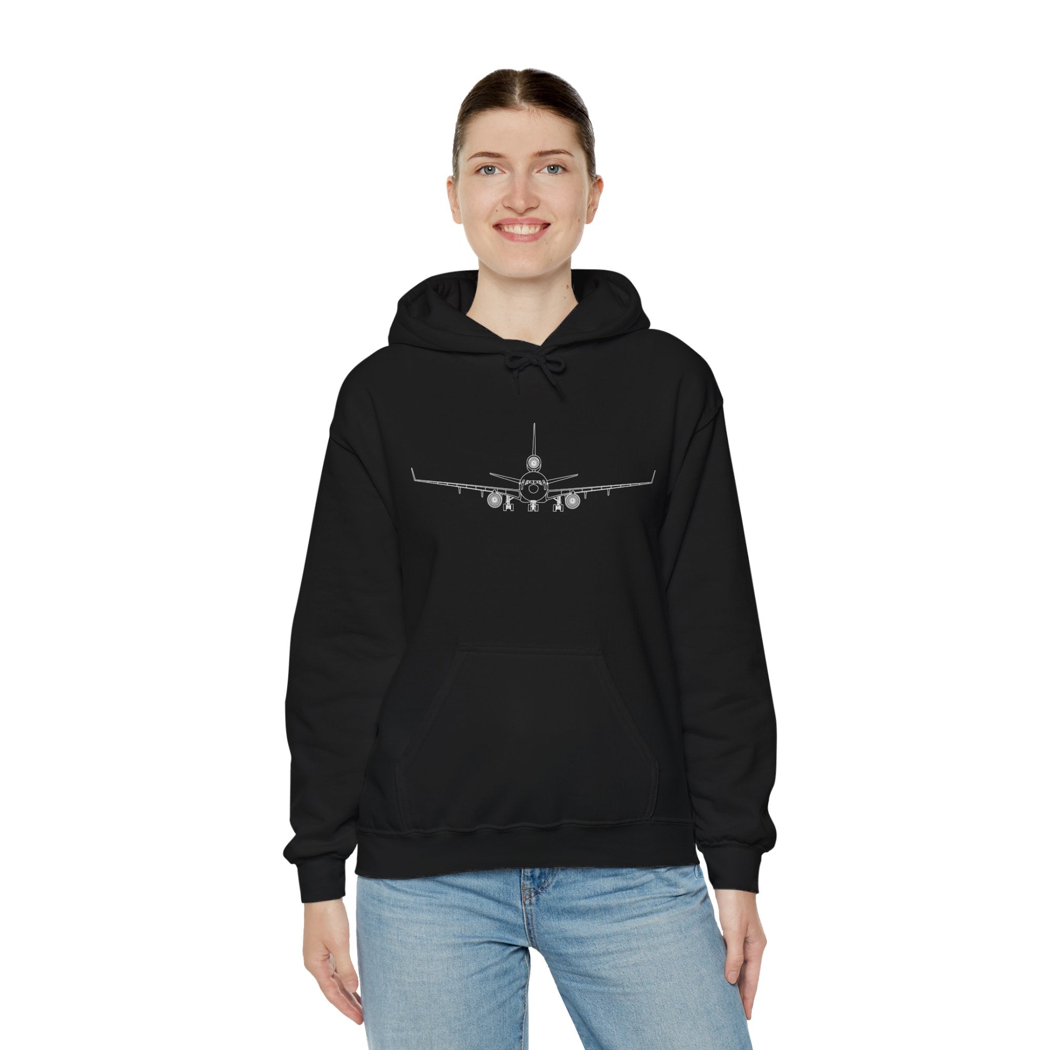 McDonnell Douglas MD-11 Airplane Unisex Heavy Blend™ Hoodie Poly/Cotton - Dark Colors - Hoodie - WCUniforms
