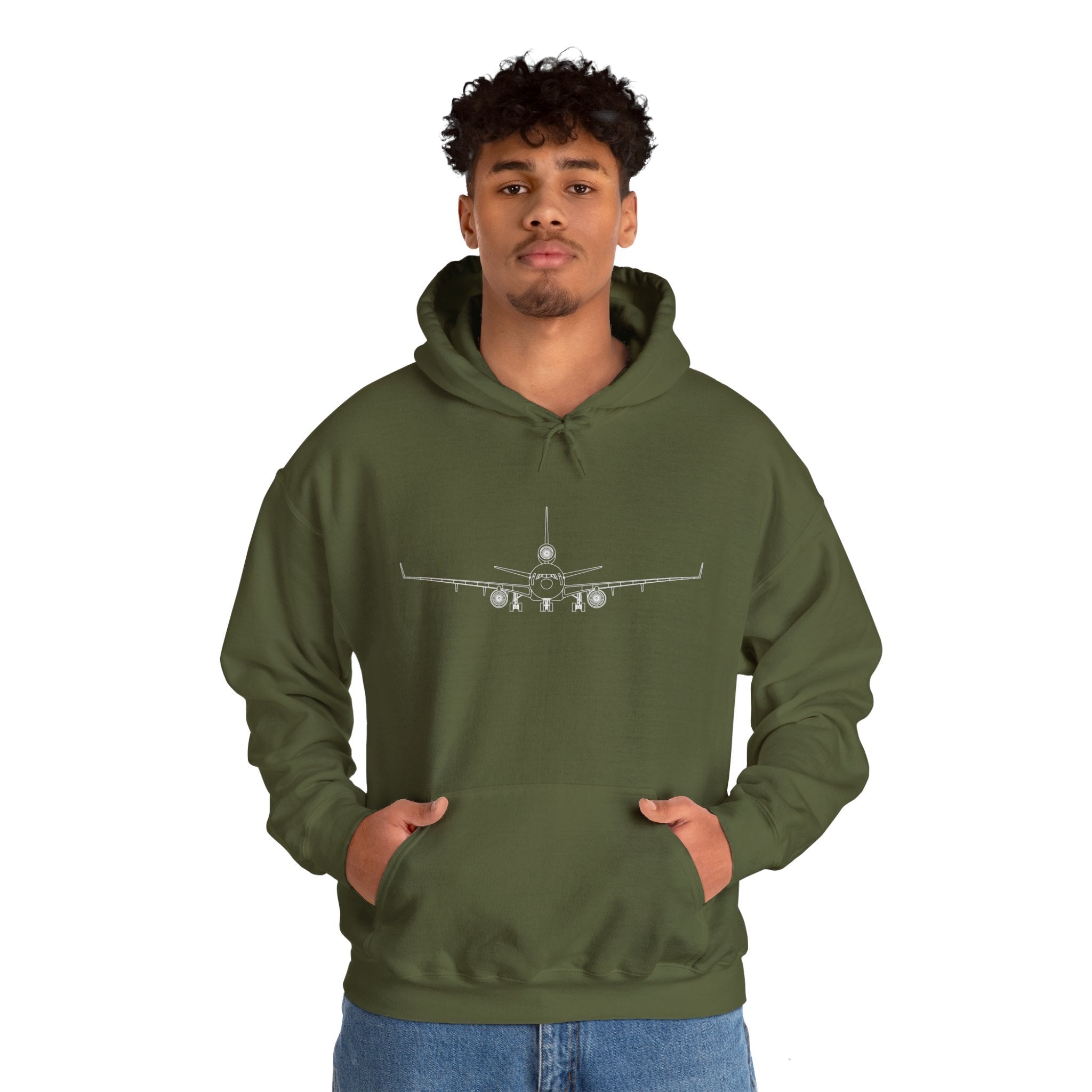 McDonnell Douglas MD-11 Airplane Unisex Heavy Blend™ Hoodie Poly/Cotton - Dark Colors - Hoodie - WCUniforms