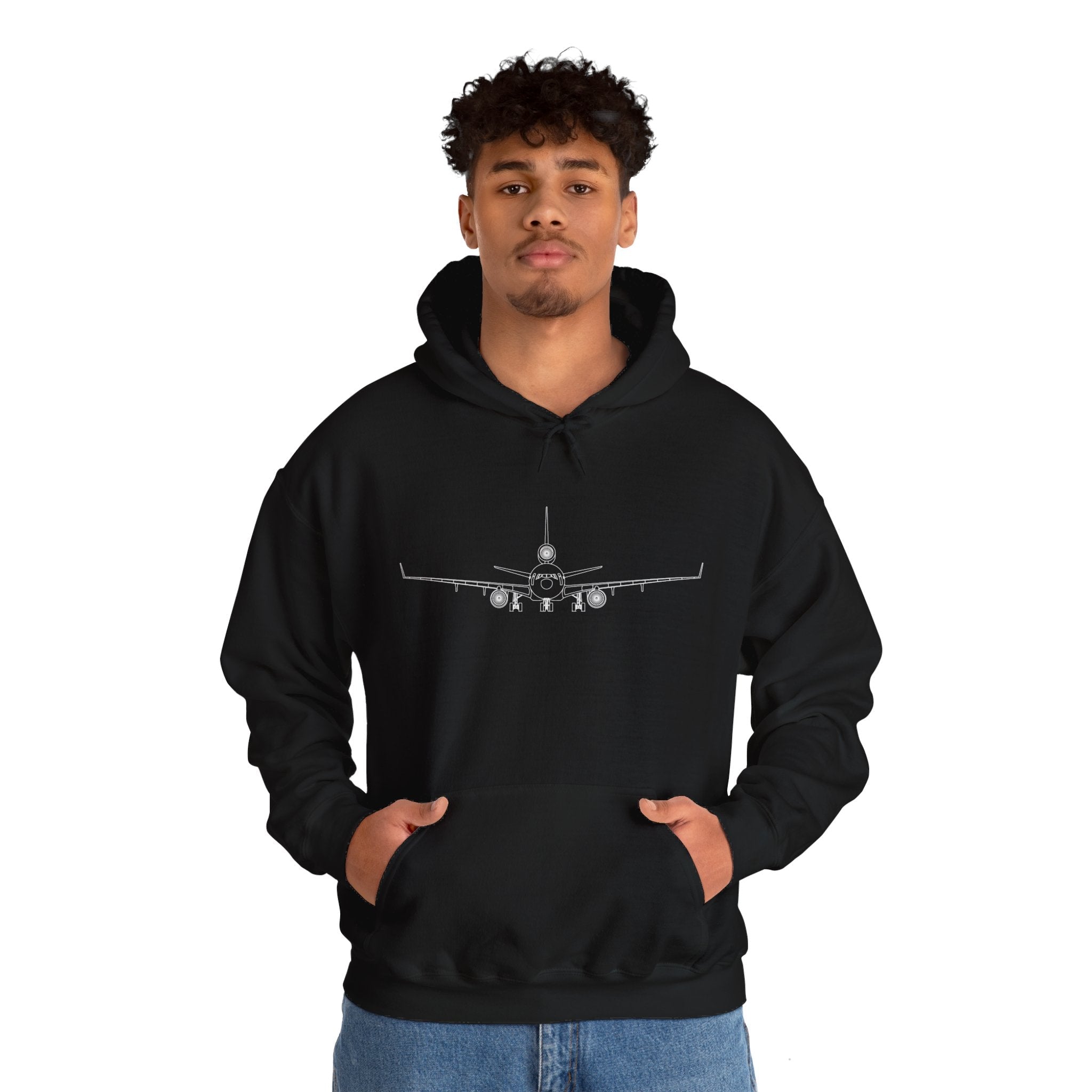 McDonnell Douglas MD-11 Airplane Unisex Heavy Blend™ Hoodie Poly/Cotton - Dark Colors - Hoodie - WCUniforms