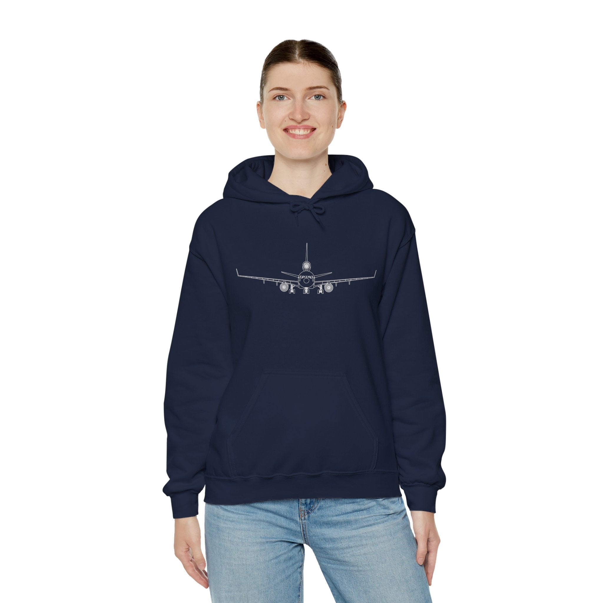 McDonnell Douglas MD-11 Airplane Unisex Heavy Blend™ Hoodie Poly/Cotton - Dark Colors - Hoodie - WCUniforms