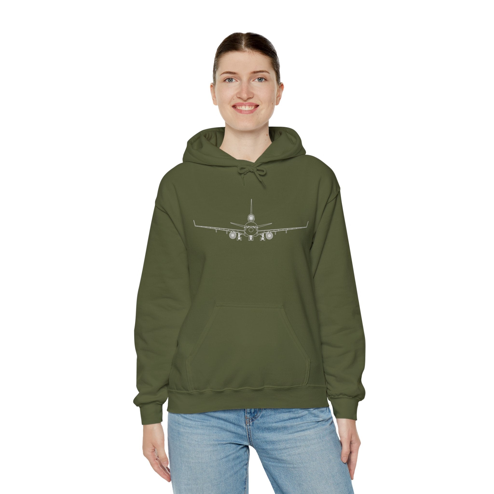 McDonnell Douglas MD-11 Airplane Unisex Heavy Blend™ Hoodie Poly/Cotton - Dark Colors - Hoodie - WCUniforms