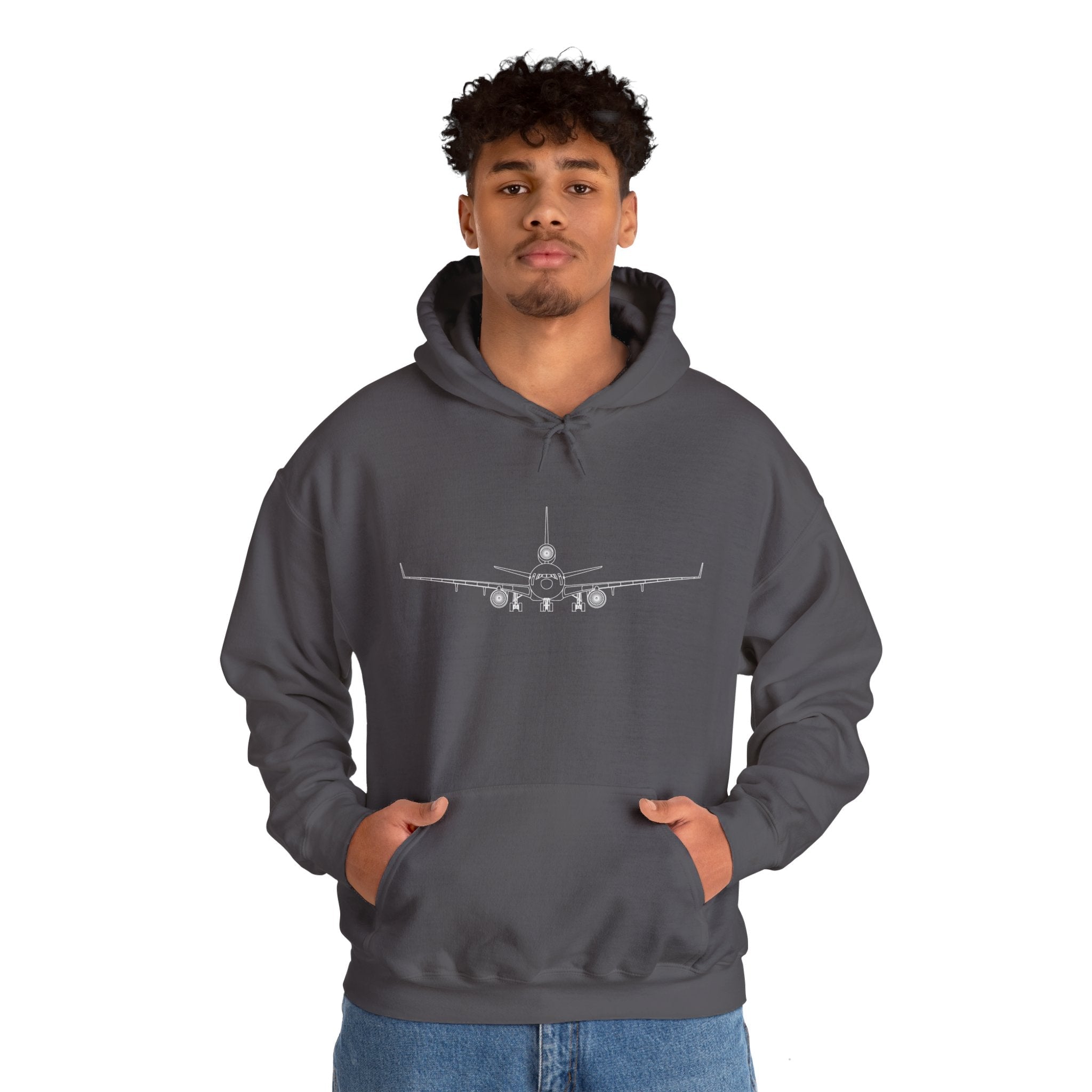 McDonnell Douglas MD-11 Airplane Unisex Heavy Blend™ Hoodie Poly/Cotton - Dark Colors - Hoodie - WCUniforms