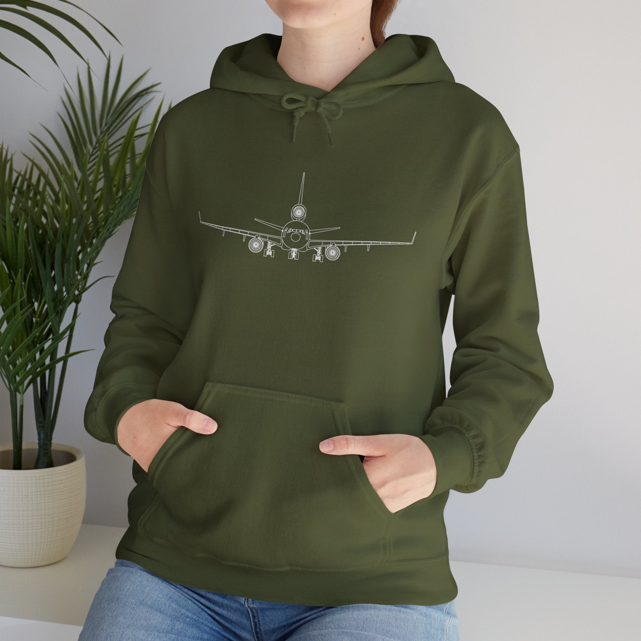 McDonnell Douglas MD-11 Airplane Unisex Heavy Blend™ Hoodie Poly/Cotton - Dark Colors - Hoodie - WCUniforms
