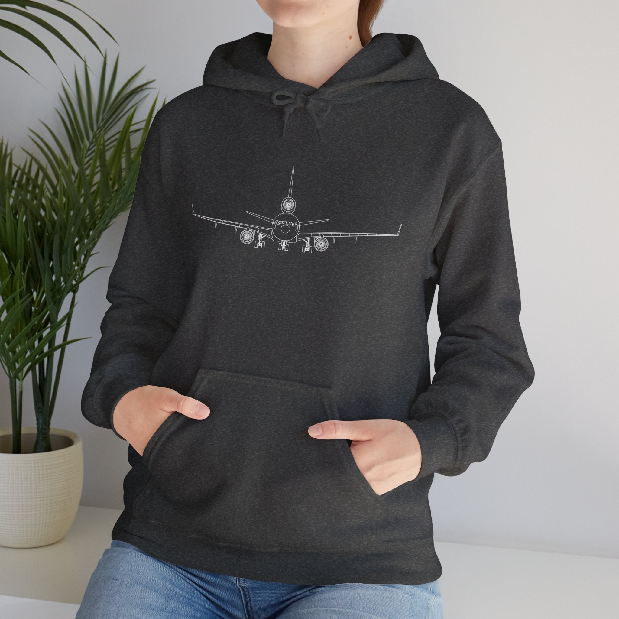 McDonnell Douglas MD-11 Airplane Unisex Heavy Blend™ Hoodie Poly/Cotton - Dark Colors - Hoodie - WCUniforms