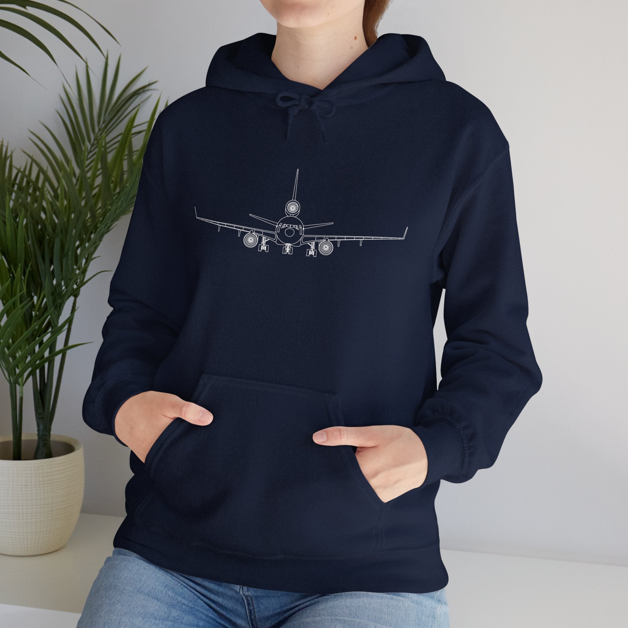 McDonnell Douglas MD-11 Airplane Unisex Heavy Blend™ Hoodie Poly/Cotton - Dark Colors - Hoodie - WCUniforms