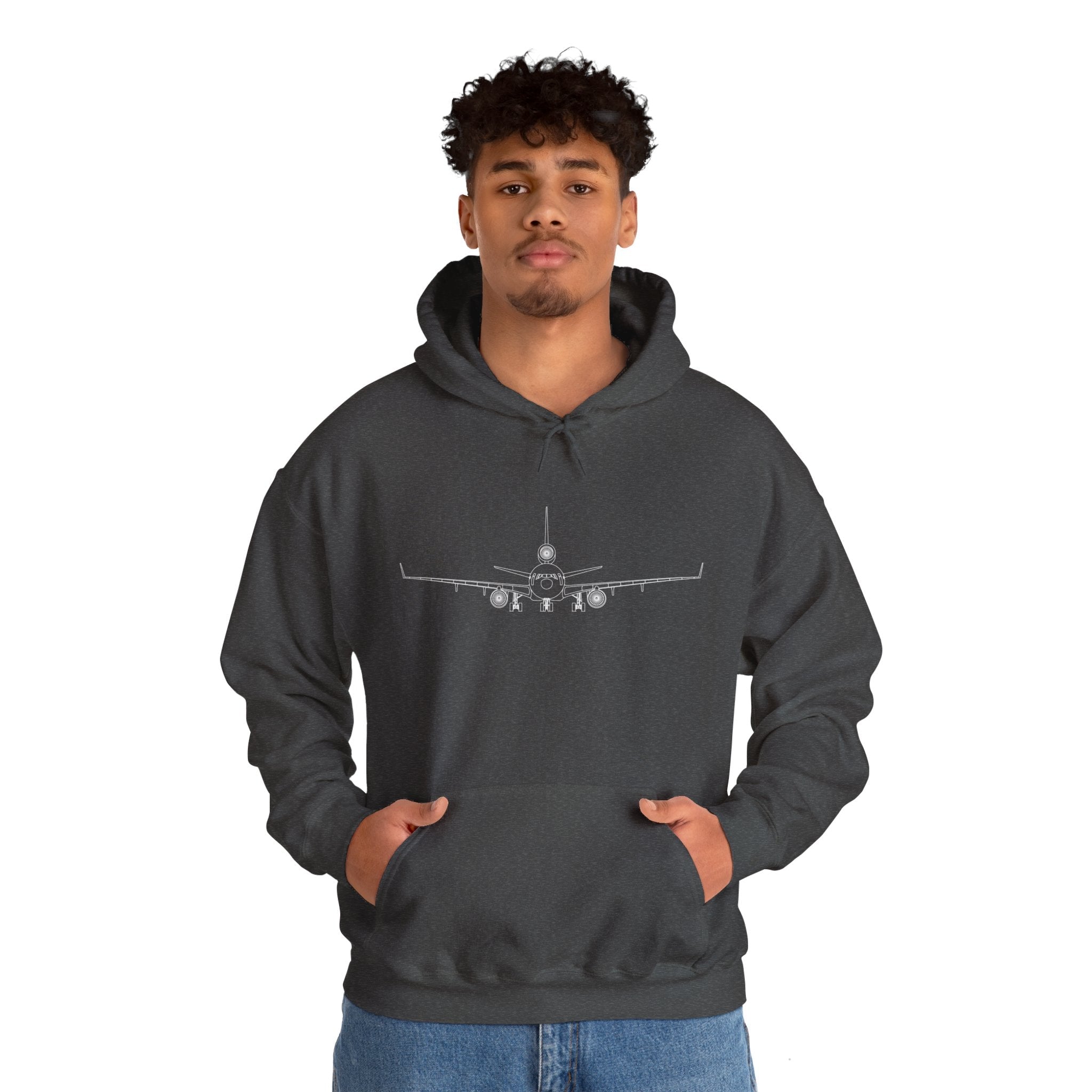 McDonnell Douglas MD-11 Airplane Unisex Heavy Blend™ Hoodie Poly/Cotton - Dark Colors - Hoodie - WCUniforms