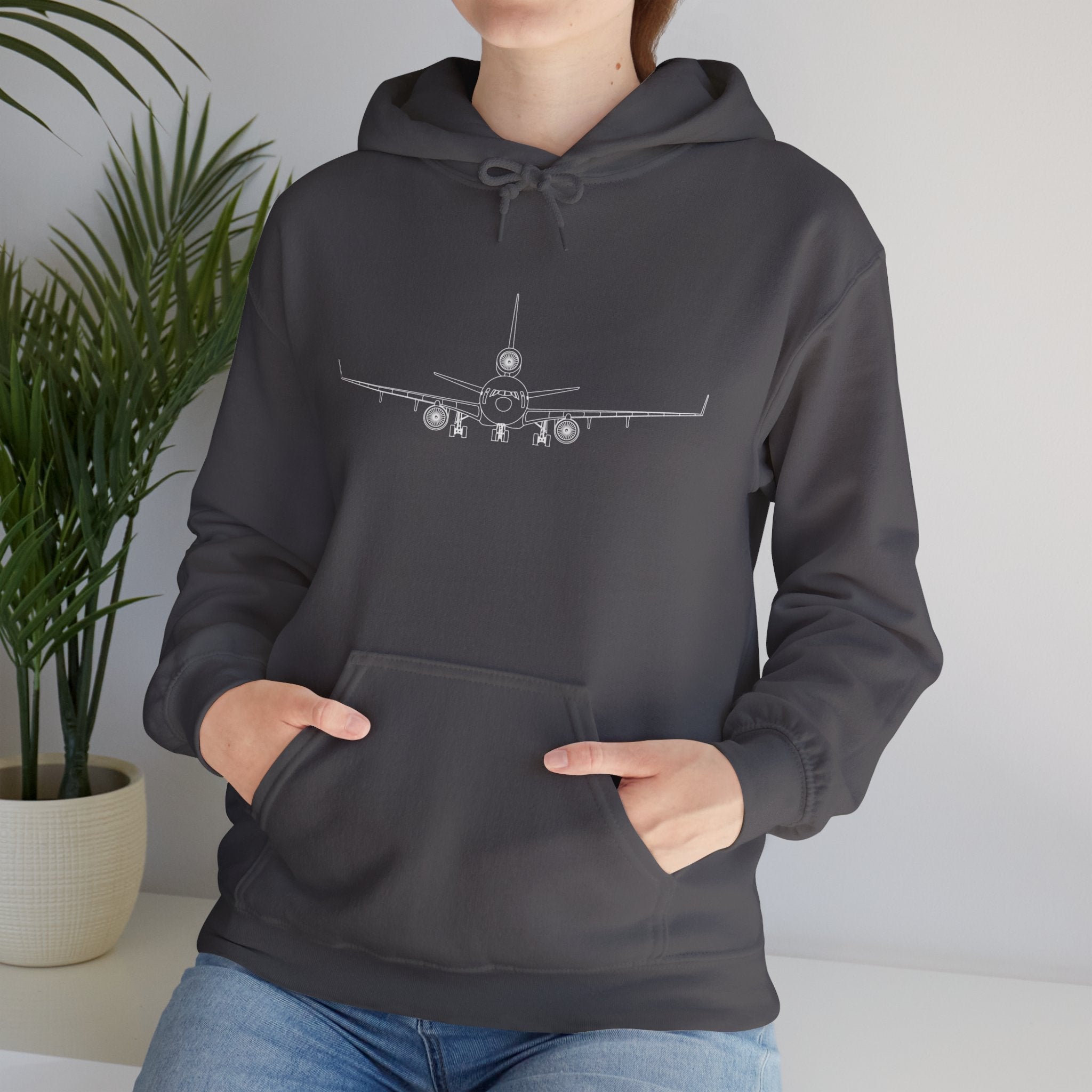 McDonnell Douglas MD-11 Airplane Unisex Heavy Blend™ Hoodie Poly/Cotton - Dark Colors - Hoodie - WCUniforms