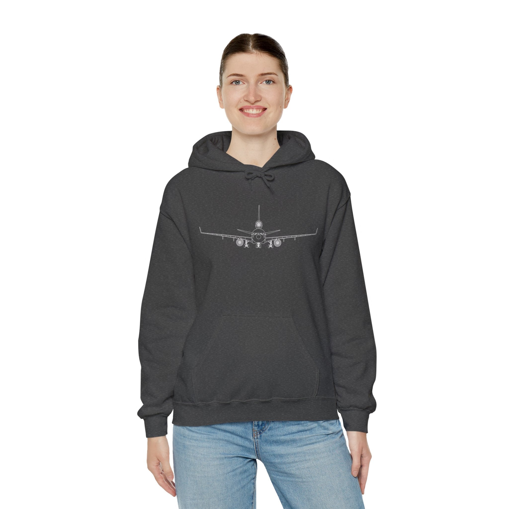 McDonnell Douglas MD-11 Airplane Unisex Heavy Blend™ Hoodie Poly/Cotton - Dark Colors - Hoodie - WCUniforms