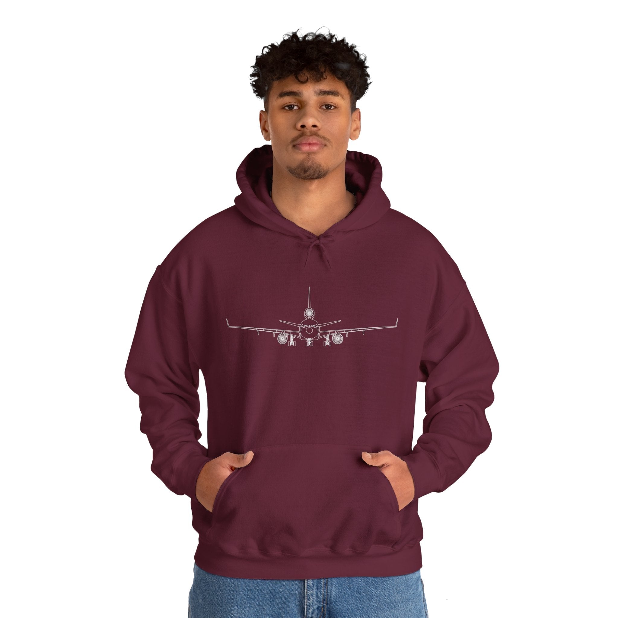 McDonnell Douglas MD-11 Airplane Unisex Heavy Blend™ Hoodie Poly/Cotton - Dark Colors - Hoodie - WCUniforms