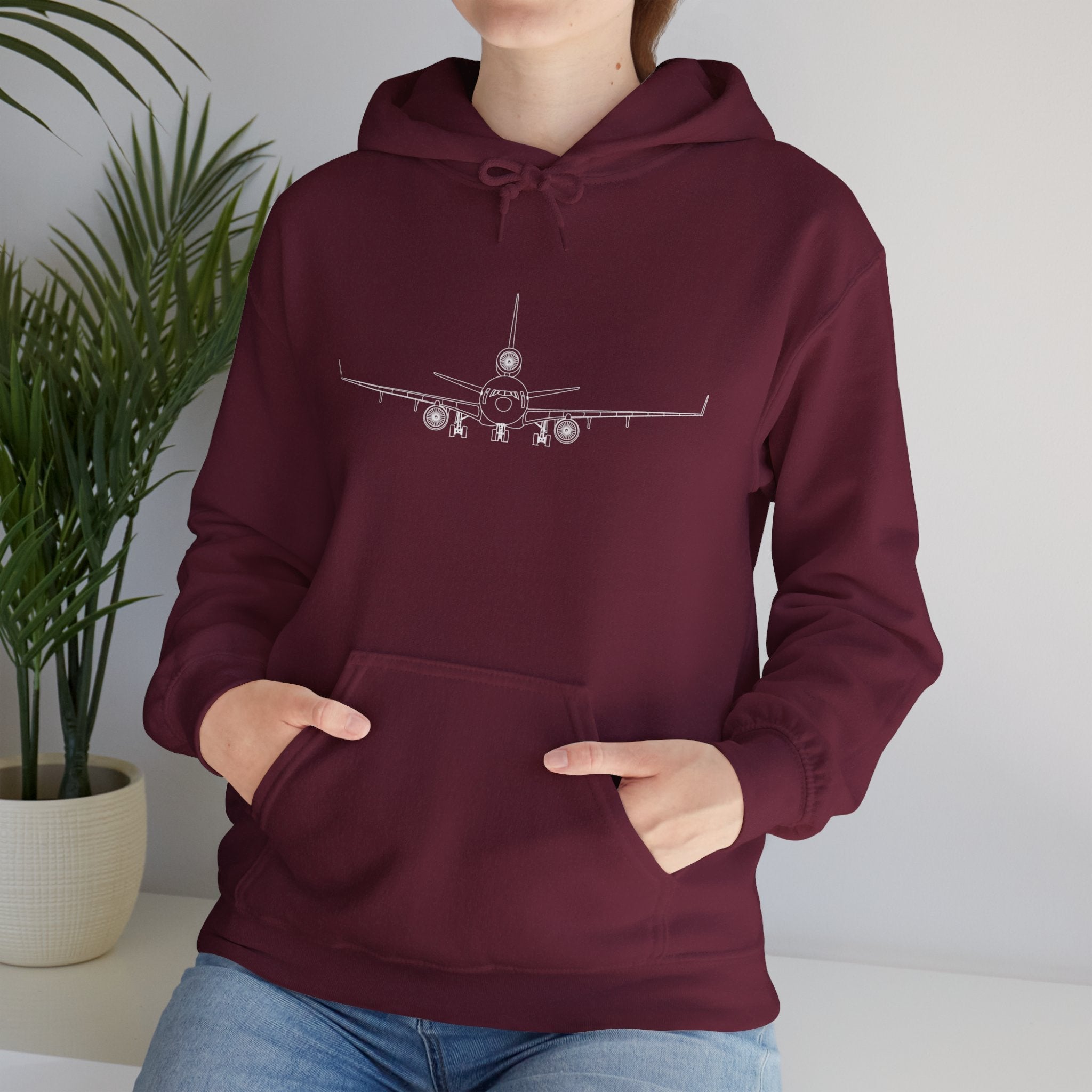 McDonnell Douglas MD-11 Airplane Unisex Heavy Blend™ Hoodie Poly/Cotton - Dark Colors - Hoodie - WCUniforms
