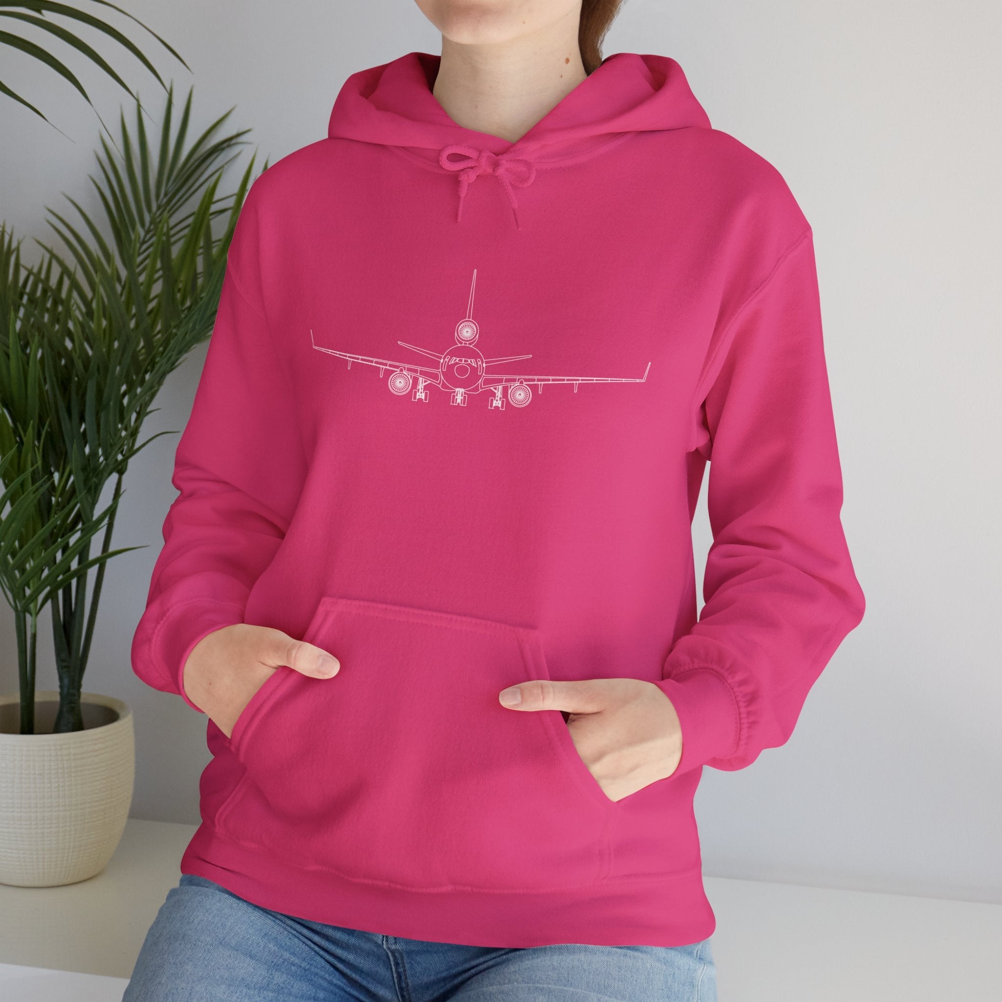 McDonnell Douglas MD-11 Airplane Unisex Heavy Blend™ Hoodie Poly/Cotton - Dark Colors - Hoodie - WCUniforms