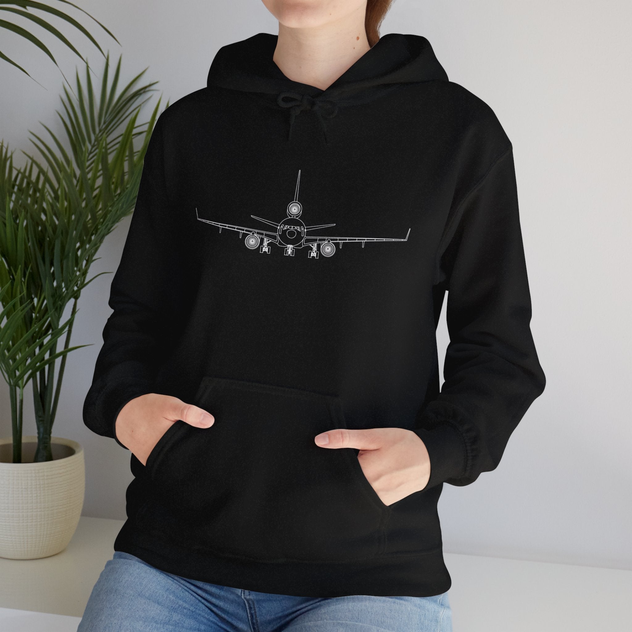 McDonnell Douglas MD-11 Airplane Unisex Heavy Blend™ Hoodie Poly/Cotton - Dark Colors - Hoodie - WCUniforms