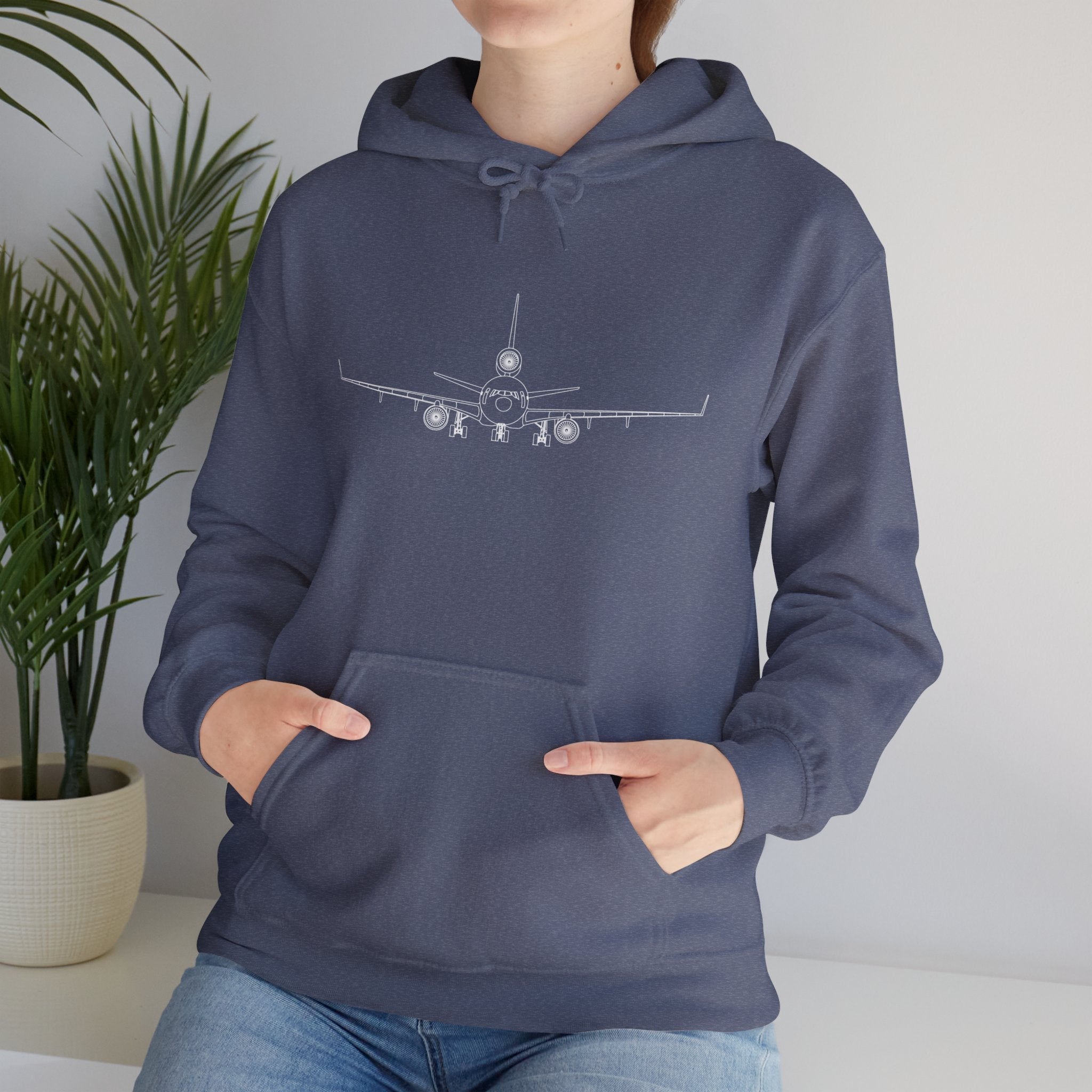 McDonnell Douglas MD-11 Airplane Unisex Heavy Blend™ Hoodie Poly/Cotton - Dark Colors - Hoodie - WCUniforms