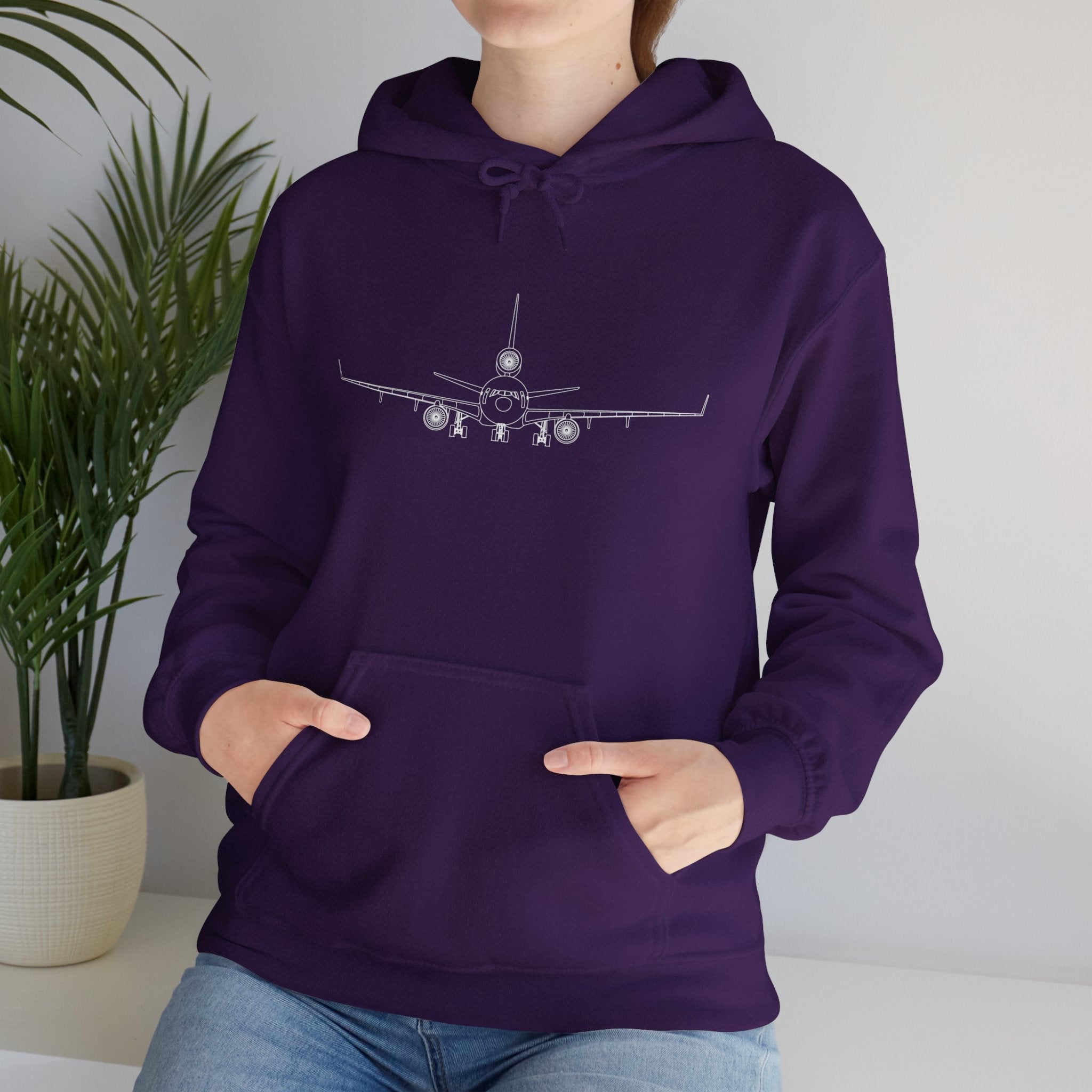 McDonnell Douglas MD-11 Airplane Unisex Heavy Blend™ Hoodie Poly/Cotton - Dark Colors - Hoodie - WCUniforms