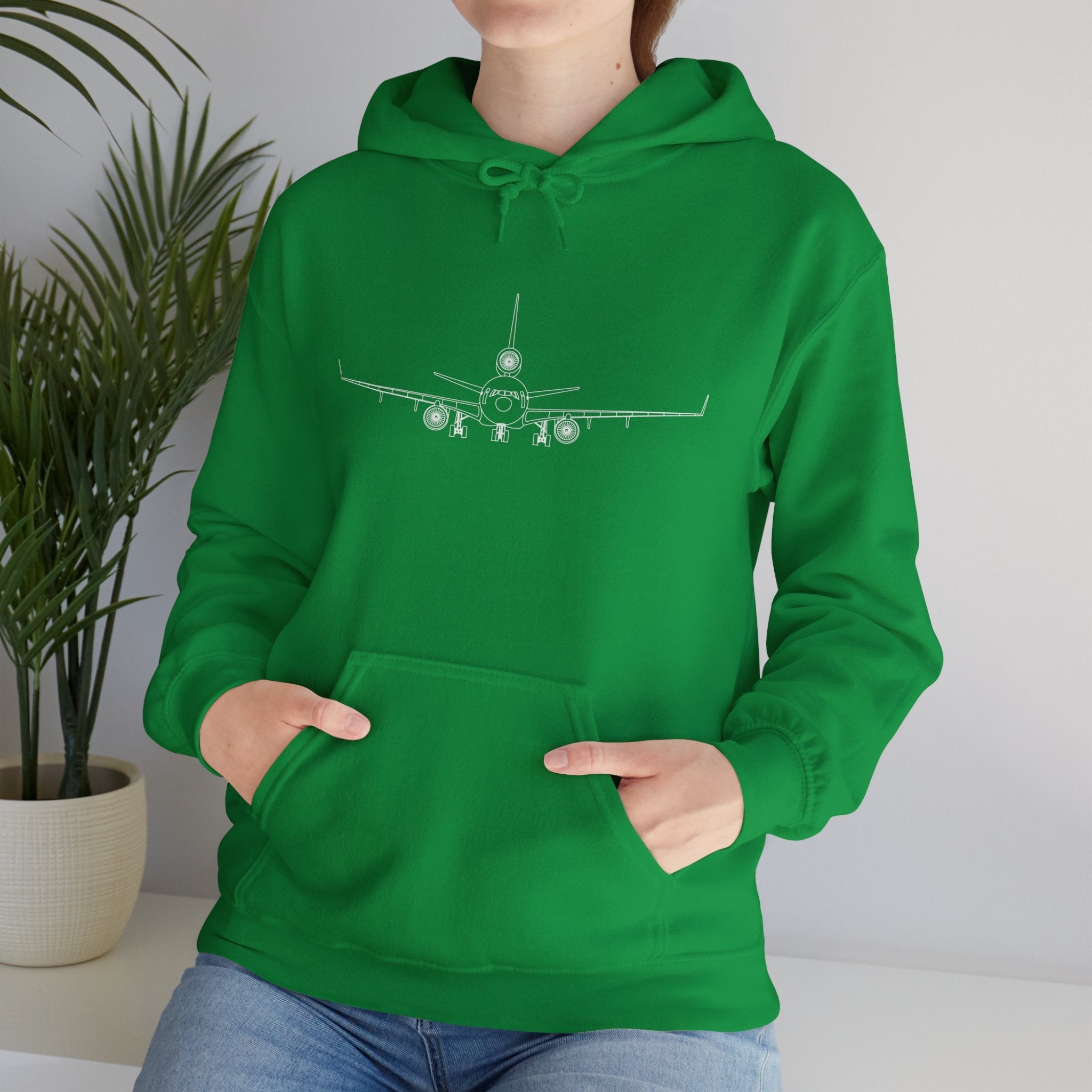 McDonnell Douglas MD-11 Airplane Unisex Heavy Blend™ Hoodie Poly/Cotton - Dark Colors - Hoodie - WCUniforms