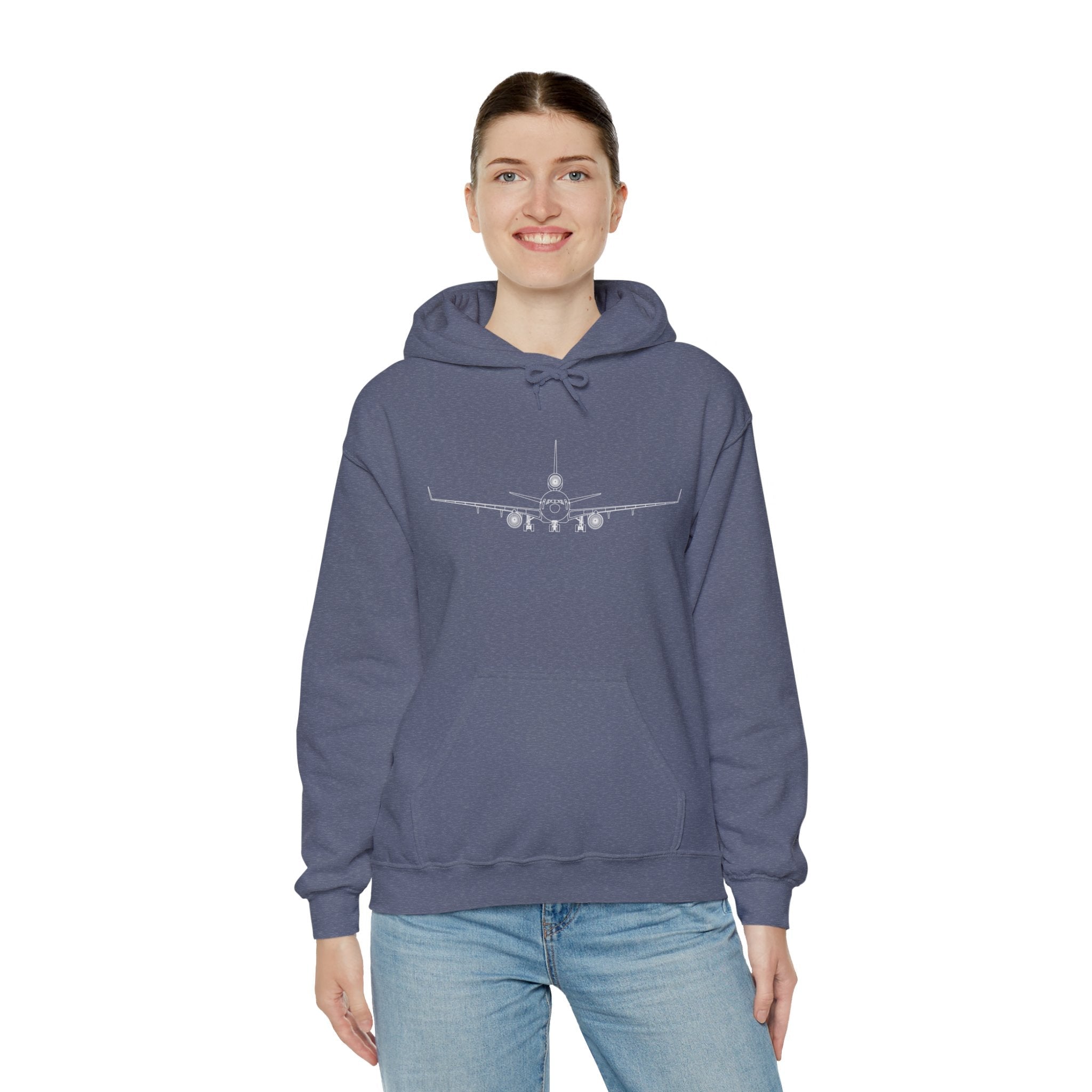 McDonnell Douglas MD-11 Airplane Unisex Heavy Blend™ Hoodie Poly/Cotton - Dark Colors - Hoodie - WCUniforms