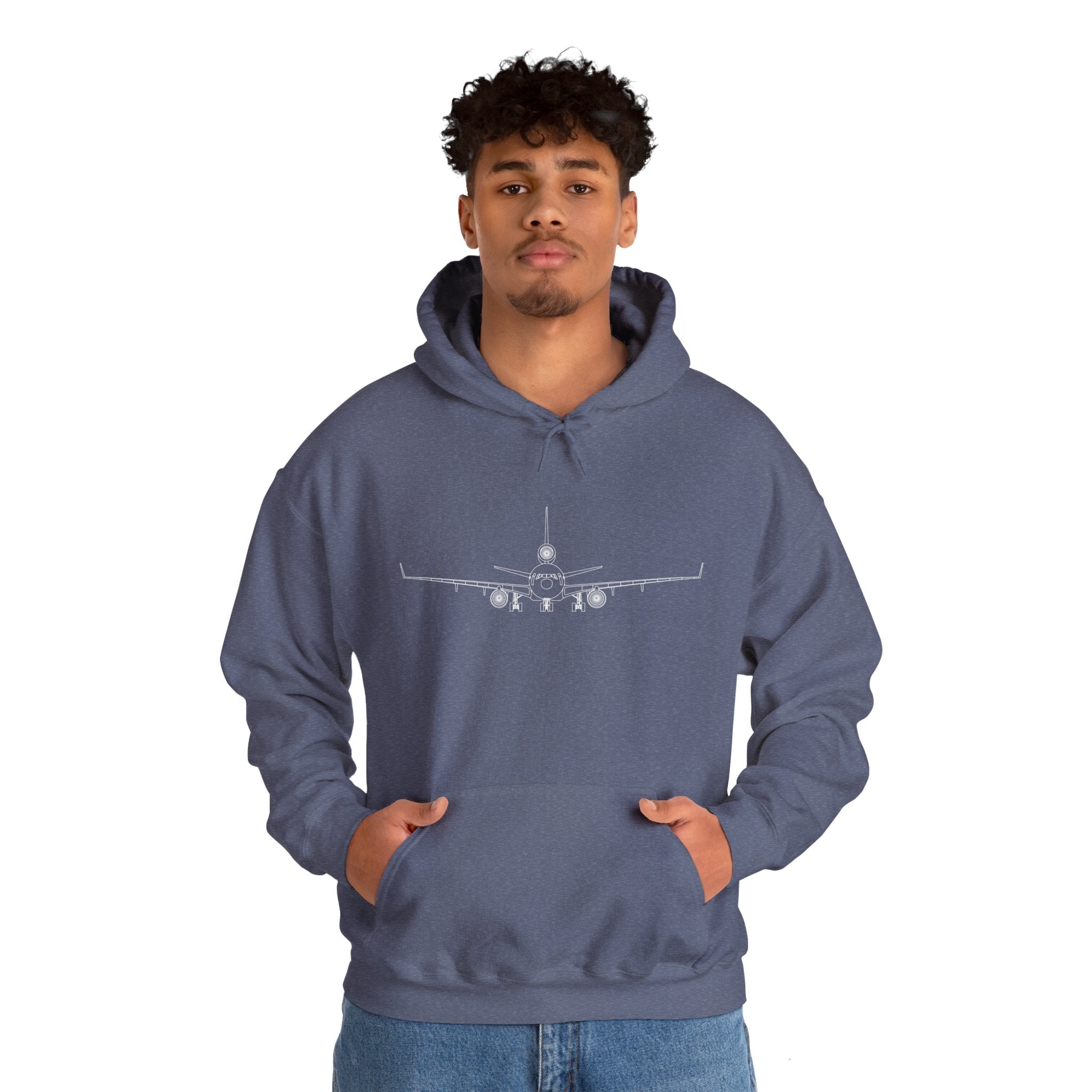 McDonnell Douglas MD-11 Airplane Unisex Heavy Blend™ Hoodie Poly/Cotton - Dark Colors - Hoodie - WCUniforms