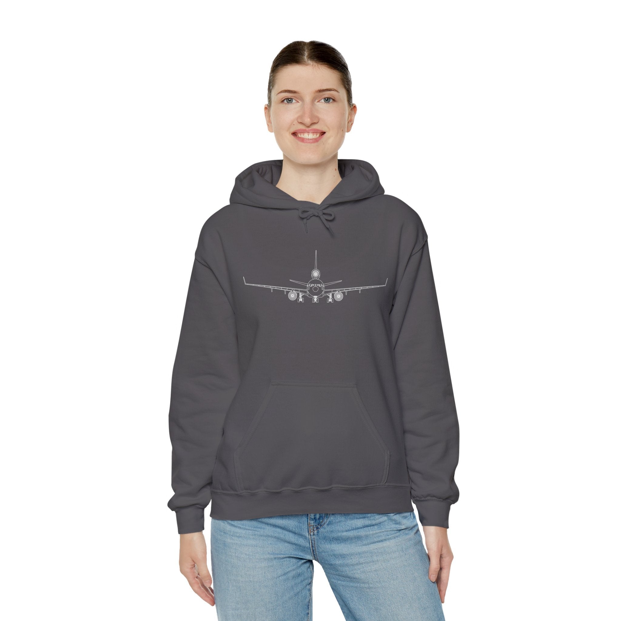 McDonnell Douglas MD-11 Airplane Unisex Heavy Blend™ Hoodie Poly/Cotton - Dark Colors - Hoodie - WCUniforms