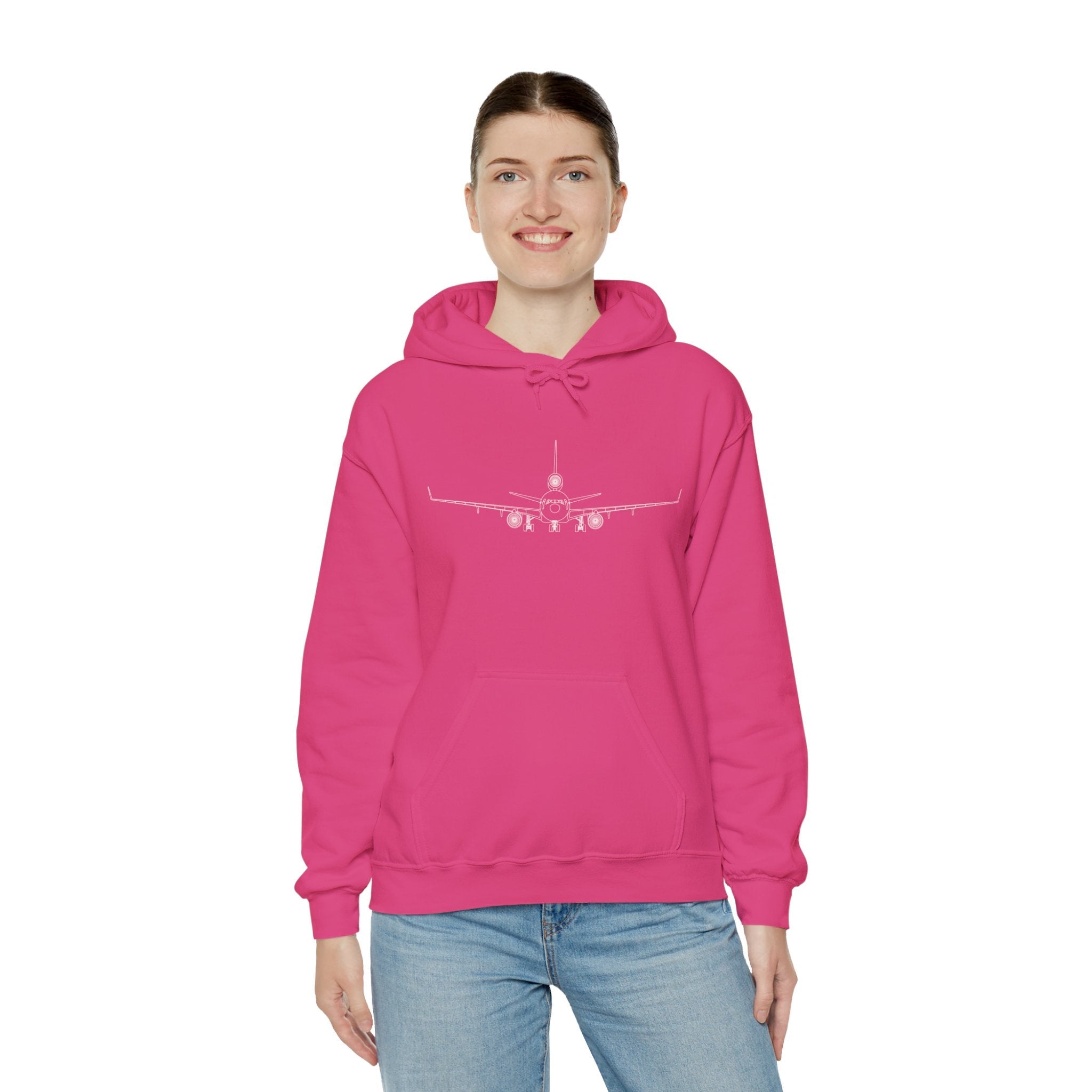 McDonnell Douglas MD-11 Airplane Unisex Heavy Blend™ Hoodie Poly/Cotton - Dark Colors - Hoodie - WCUniforms