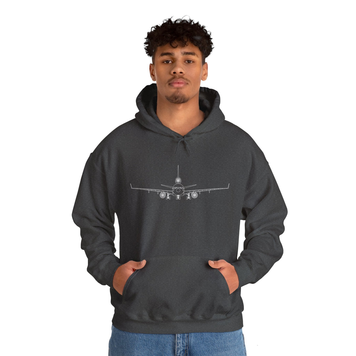 McDonnell Douglas MD-11 Airplane Unisex Heavy Blend™ Hoodie Poly/Cotton - Dark Colors - Hoodie - WCUniforms