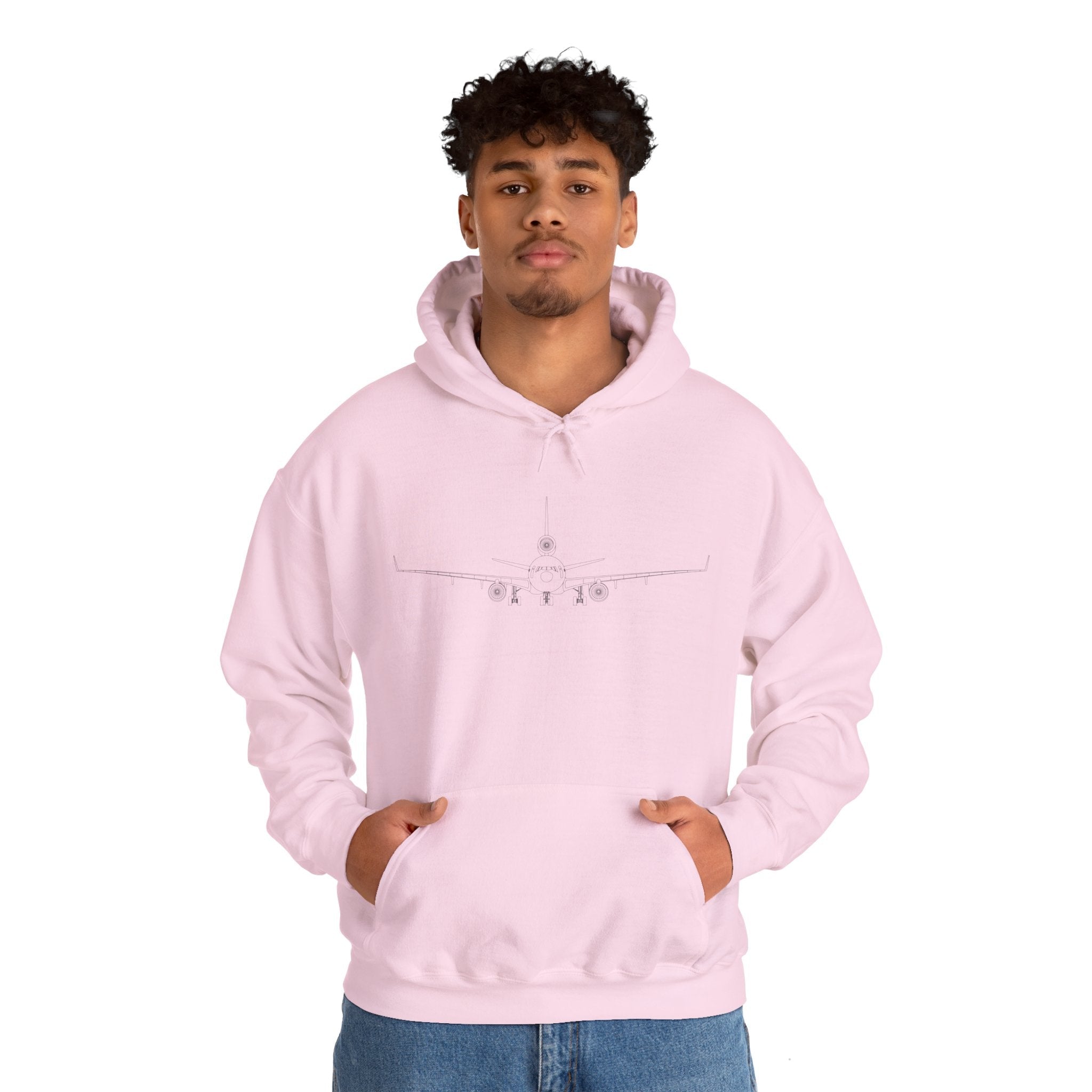 McDonnell Douglas MD-11 Airplane Unisex Heavy Blend™ Hoodie Poly/Cotton - Light Colors - Hoodie - WCUniforms