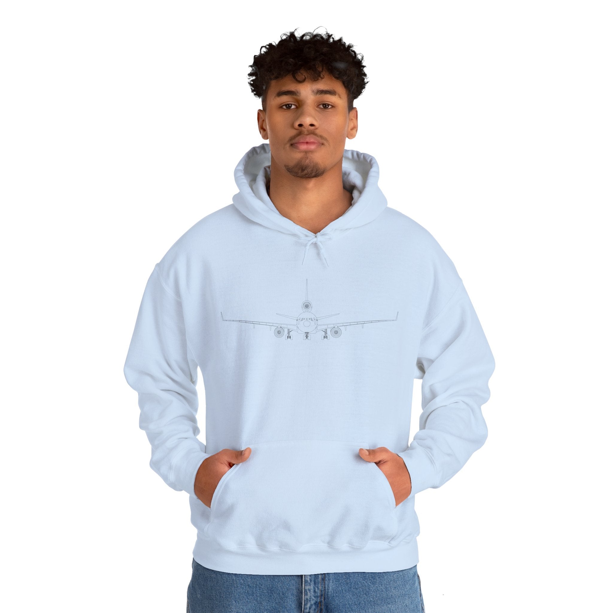 McDonnell Douglas MD-11 Airplane Unisex Heavy Blend™ Hoodie Poly/Cotton - Light Colors - Hoodie - WCUniforms