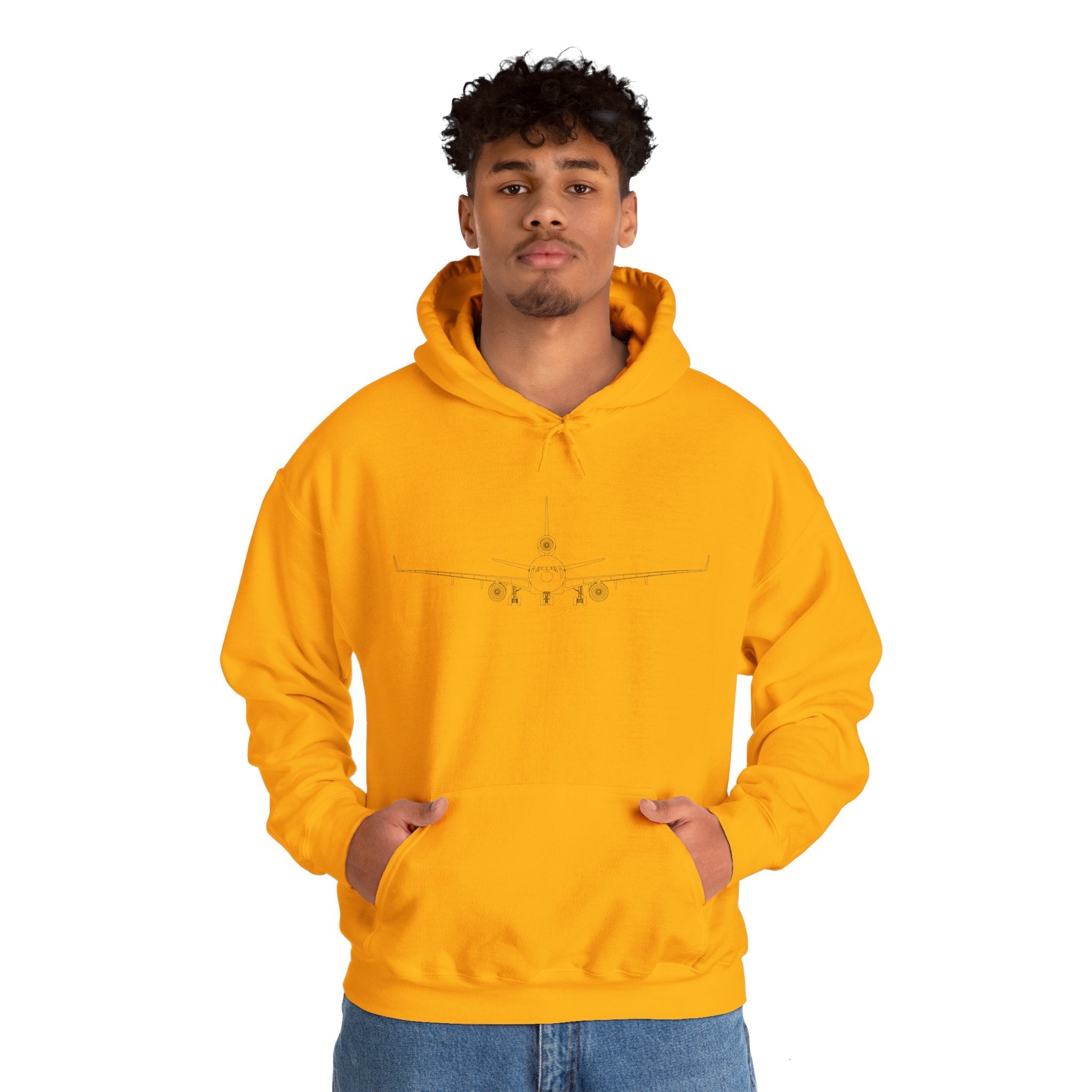 McDonnell Douglas MD-11 Airplane Unisex Heavy Blend™ Hoodie Poly/Cotton - Light Colors - Hoodie - WCUniforms