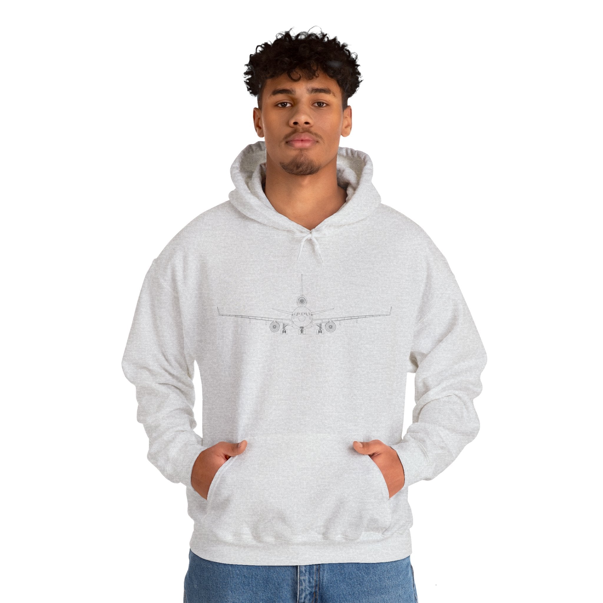 McDonnell Douglas MD-11 Airplane Unisex Heavy Blend™ Hoodie Poly/Cotton - Light Colors - Hoodie - WCUniforms