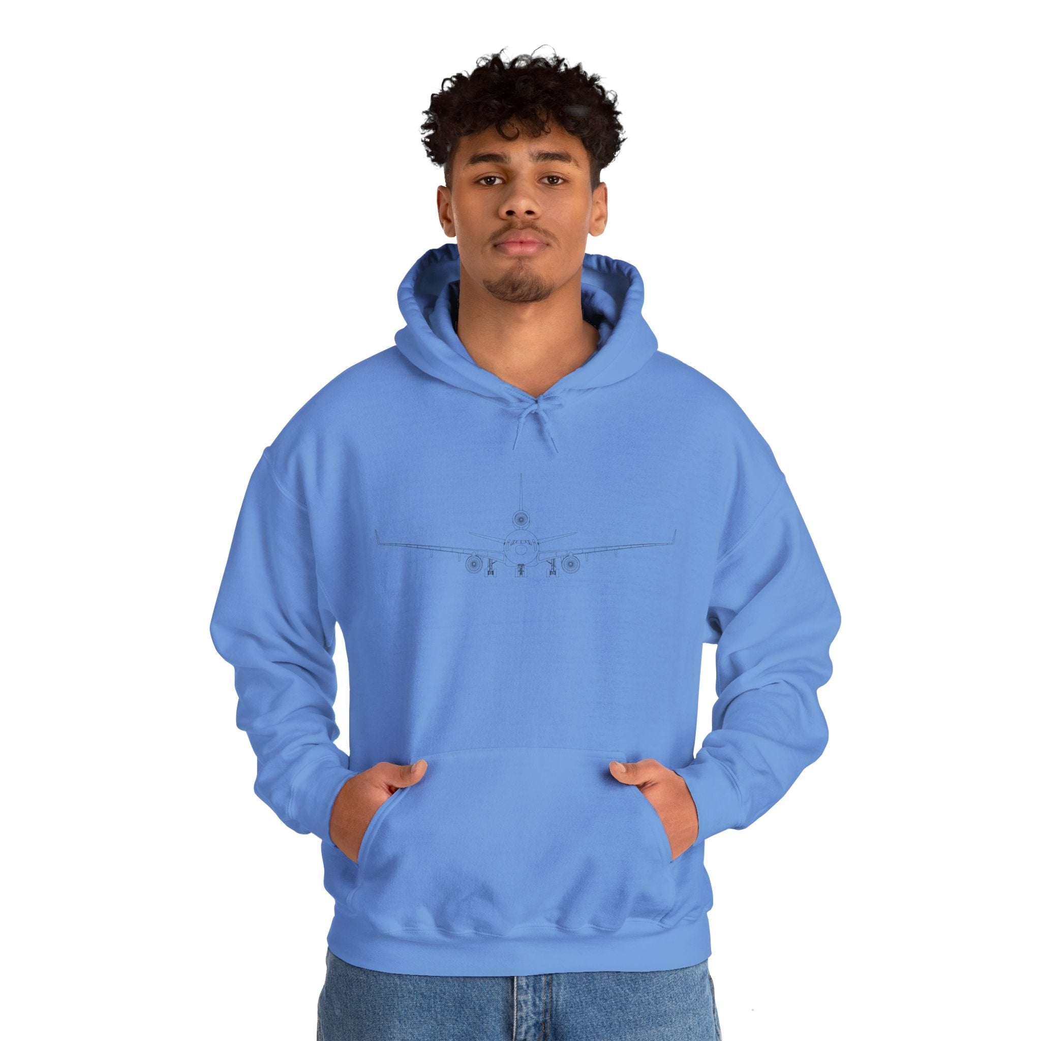 McDonnell Douglas MD-11 Airplane Unisex Heavy Blend™ Hoodie Poly/Cotton - Light Colors - Hoodie - WCUniforms