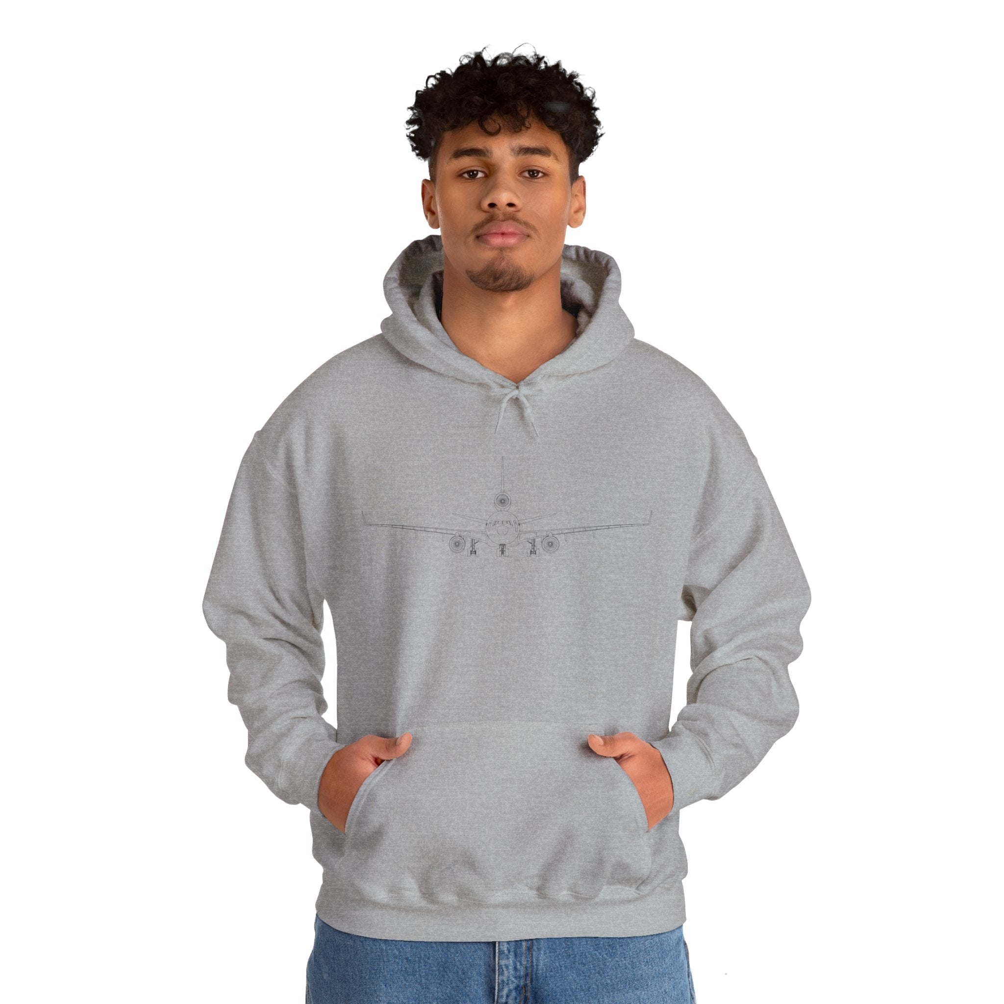 McDonnell Douglas MD-11 Airplane Unisex Heavy Blend™ Hoodie Poly/Cotton - Light Colors - Hoodie - WCUniforms