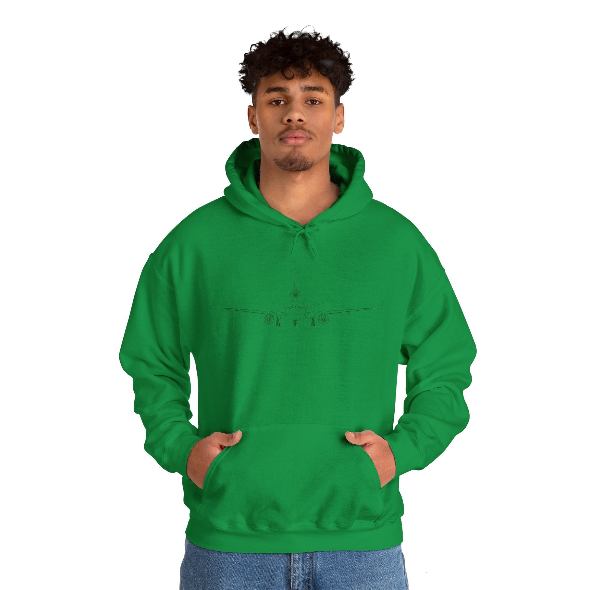McDonnell Douglas MD-11 Airplane Unisex Heavy Blend™ Hoodie Poly/Cotton - Light Colors - Hoodie - WCUniforms