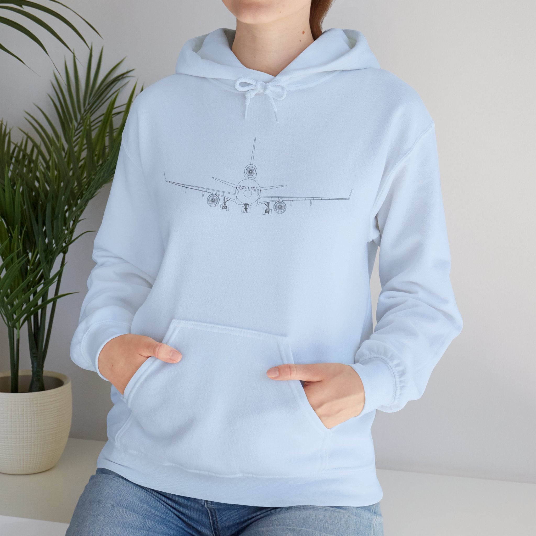McDonnell Douglas MD-11 Airplane Unisex Heavy Blend™ Hoodie Poly/Cotton - Light Colors - Hoodie - WCUniforms