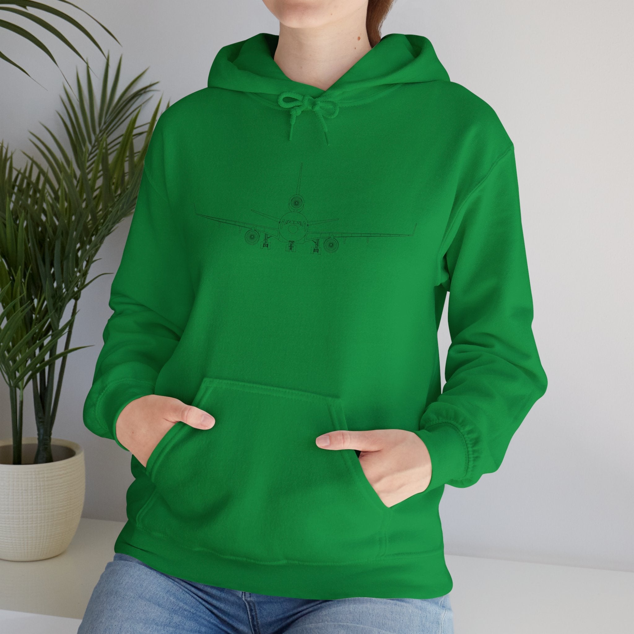 McDonnell Douglas MD-11 Airplane Unisex Heavy Blend™ Hoodie Poly/Cotton - Light Colors - Hoodie - WCUniforms
