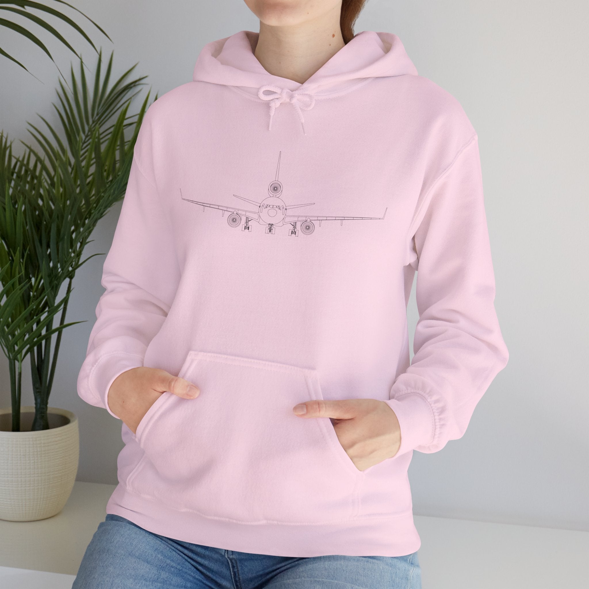 McDonnell Douglas MD-11 Airplane Unisex Heavy Blend™ Hoodie Poly/Cotton - Light Colors - Hoodie - WCUniforms
